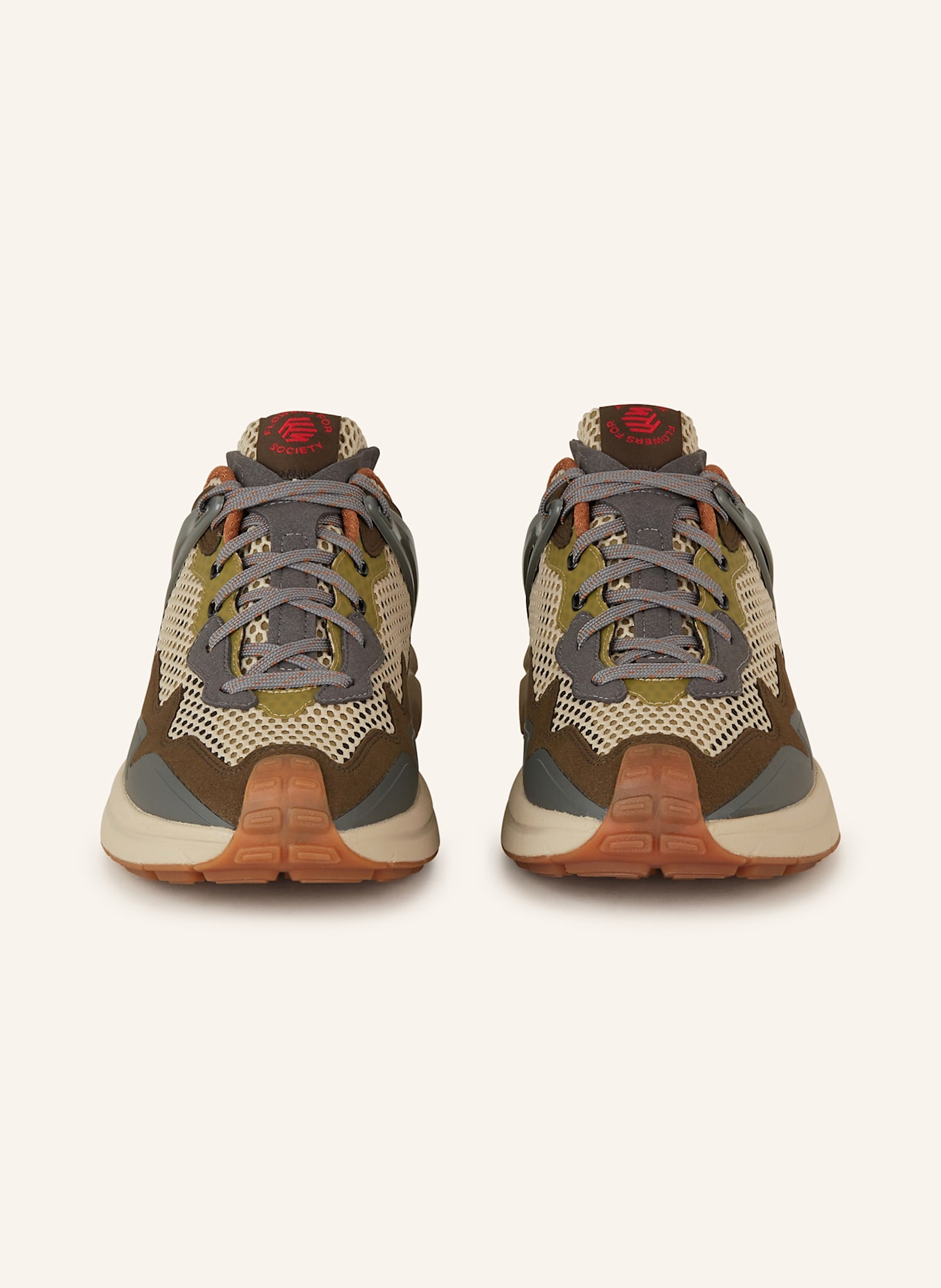 HUGO Sneaker GO2: BEIGE / GRAU / KHAKI