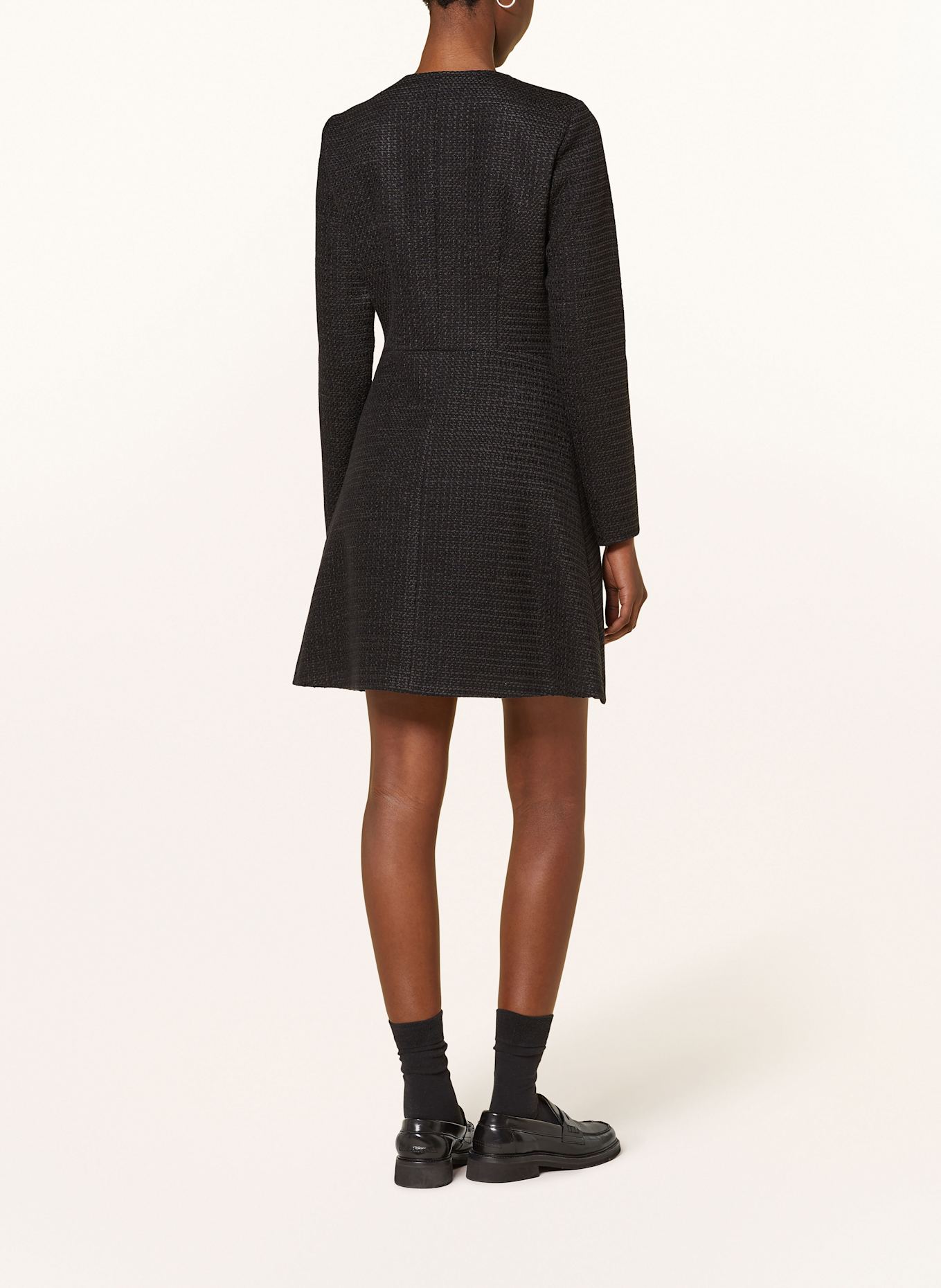 HUGO Tweed-Kleid KAREMA: SCHWARZ