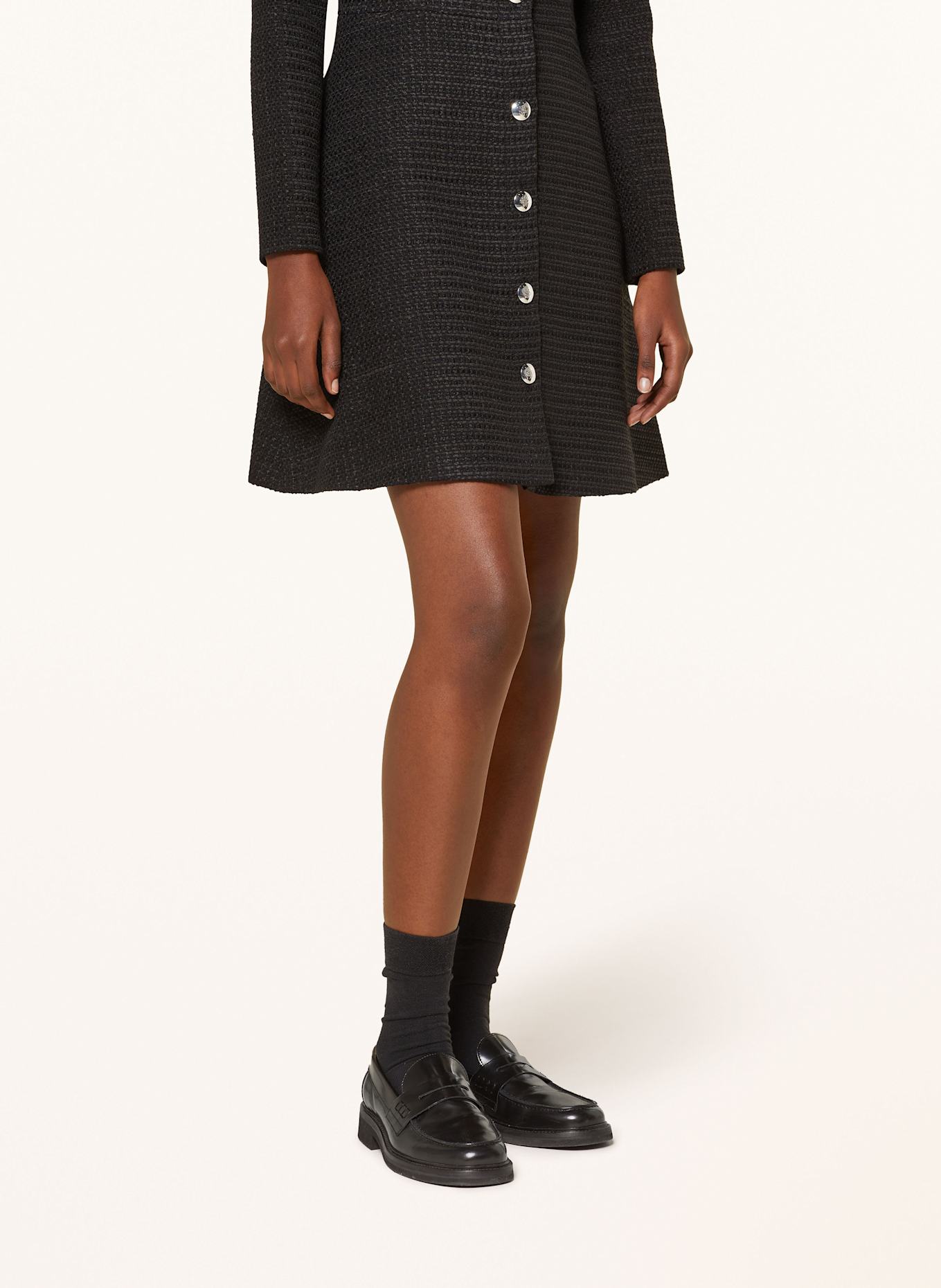 HUGO Tweed-Kleid KAREMA: SCHWARZ