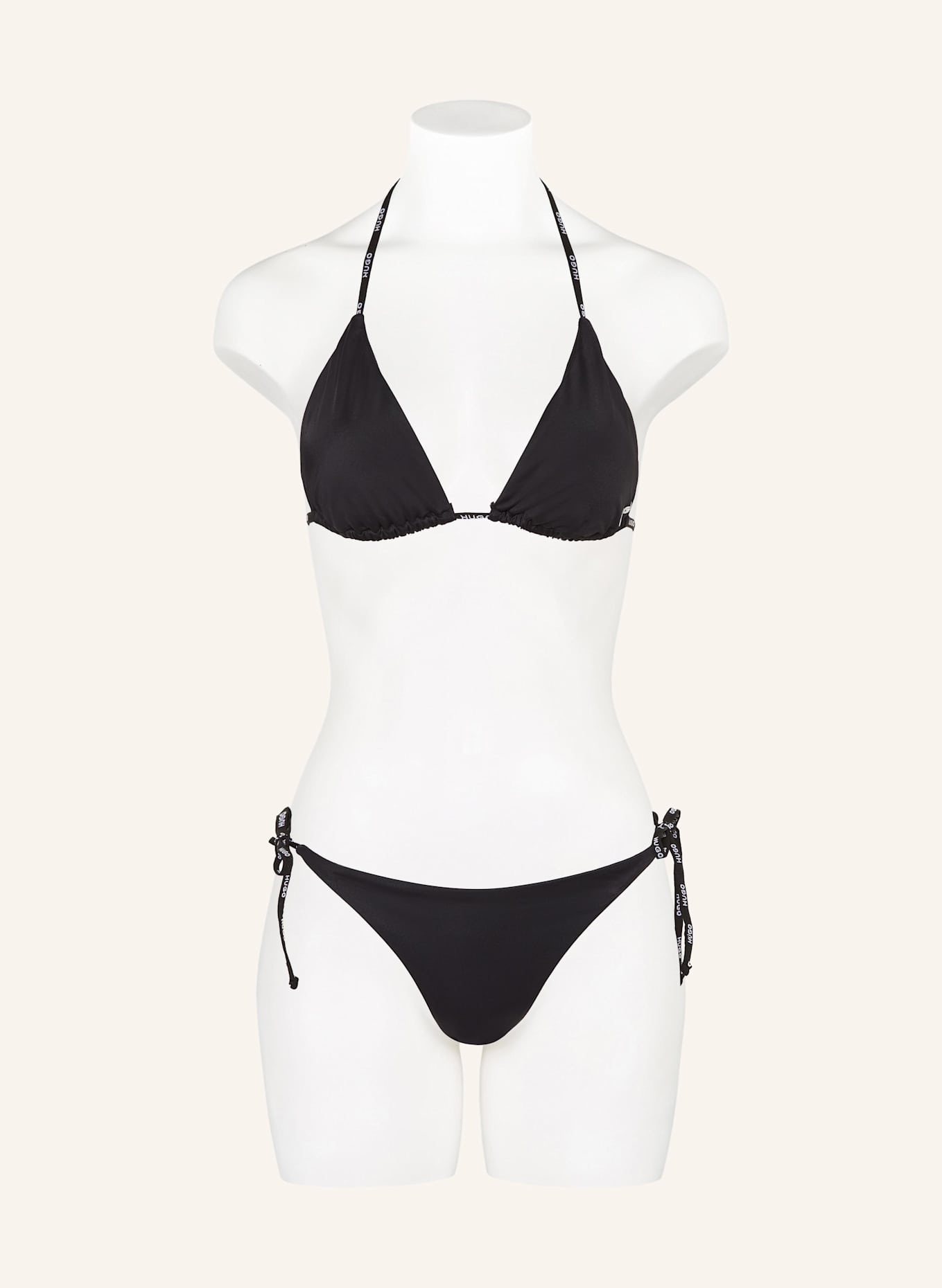 HUGO Triangel-Bikini-Hose PURE: SCHWARZ