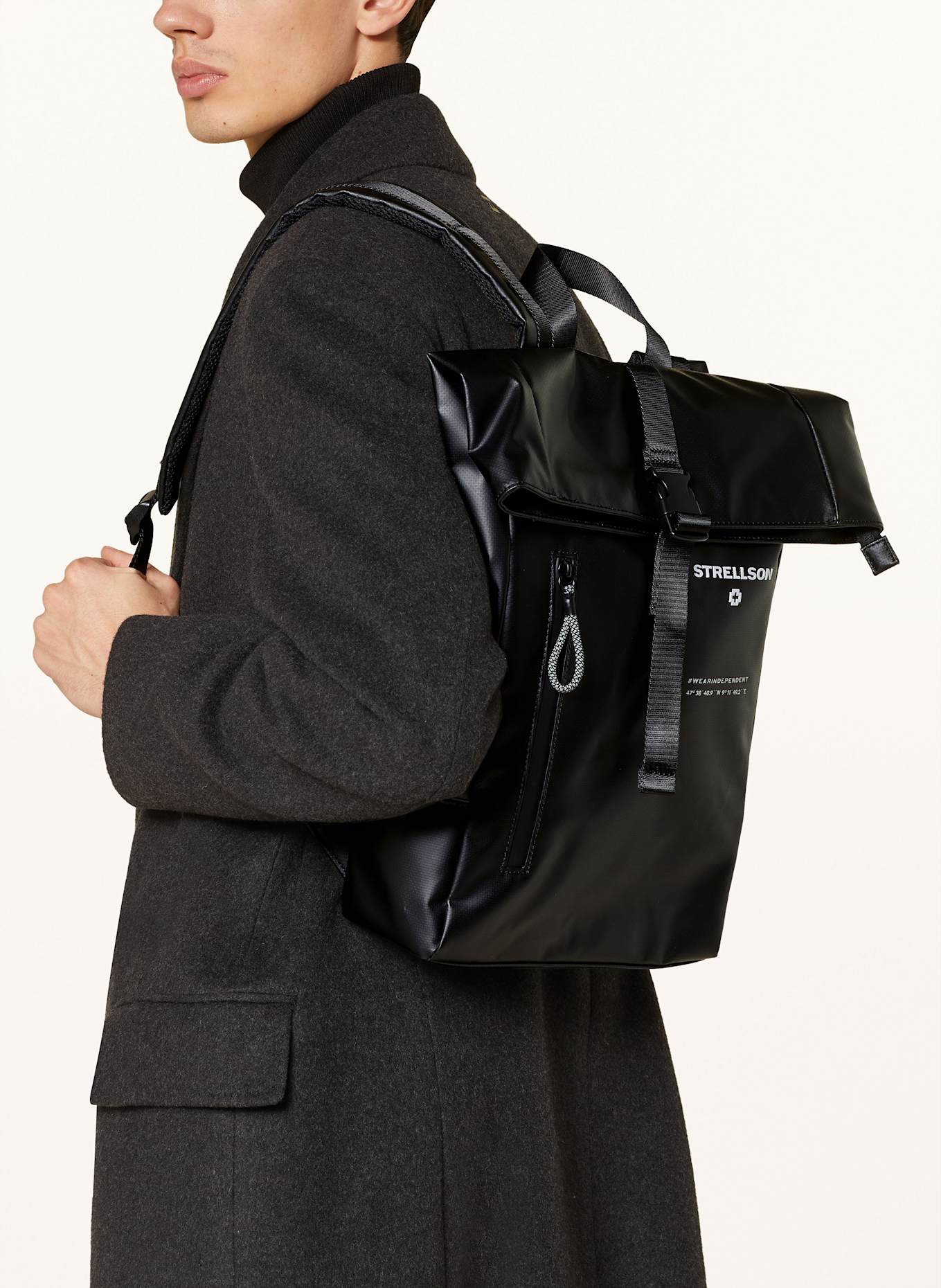 STRELLSON Kids backpack STOCKWELL 2.0 EDDIE with laptop compartment: BLACK