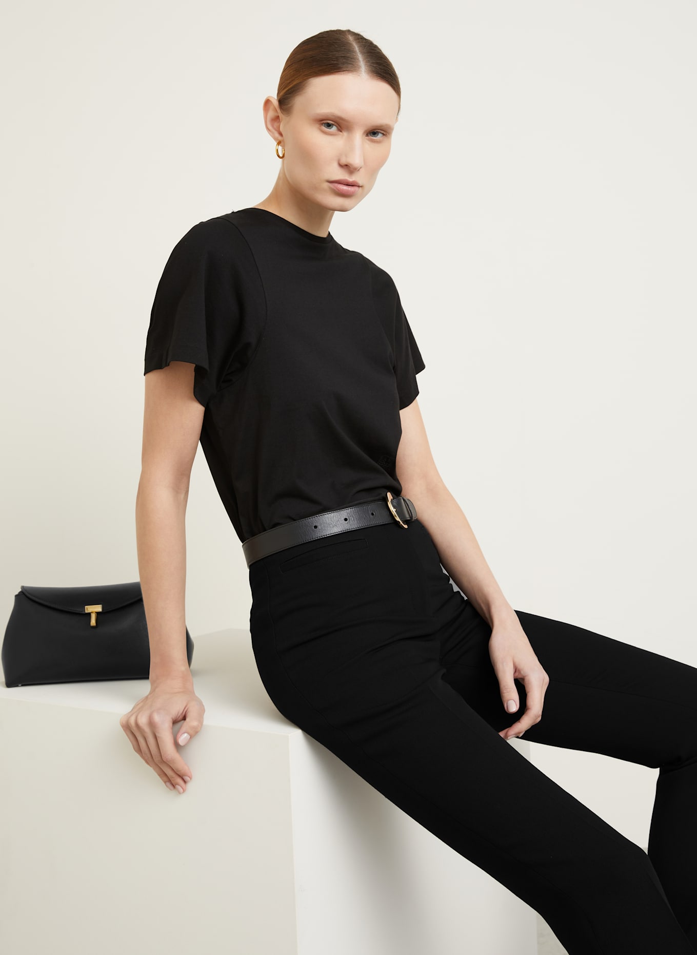 TOTEME T-shirt: BLACK