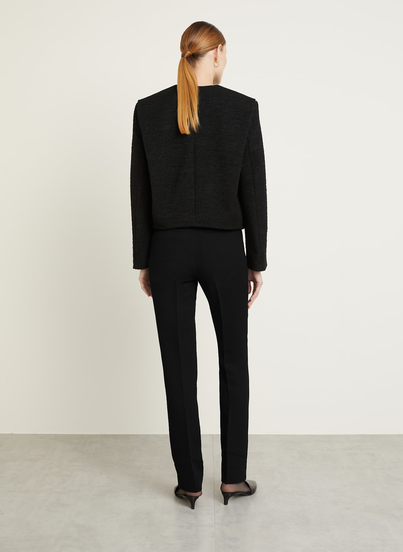 TOTEME Bouclé-Jacke: SCHWARZ