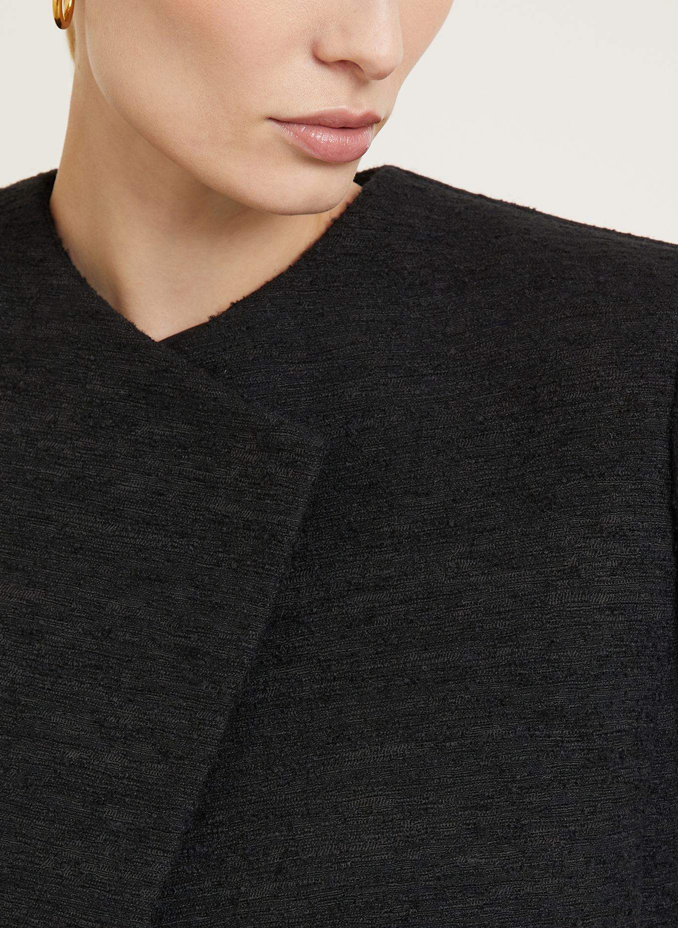 TOTEME Bouclé-Jacke: SCHWARZ