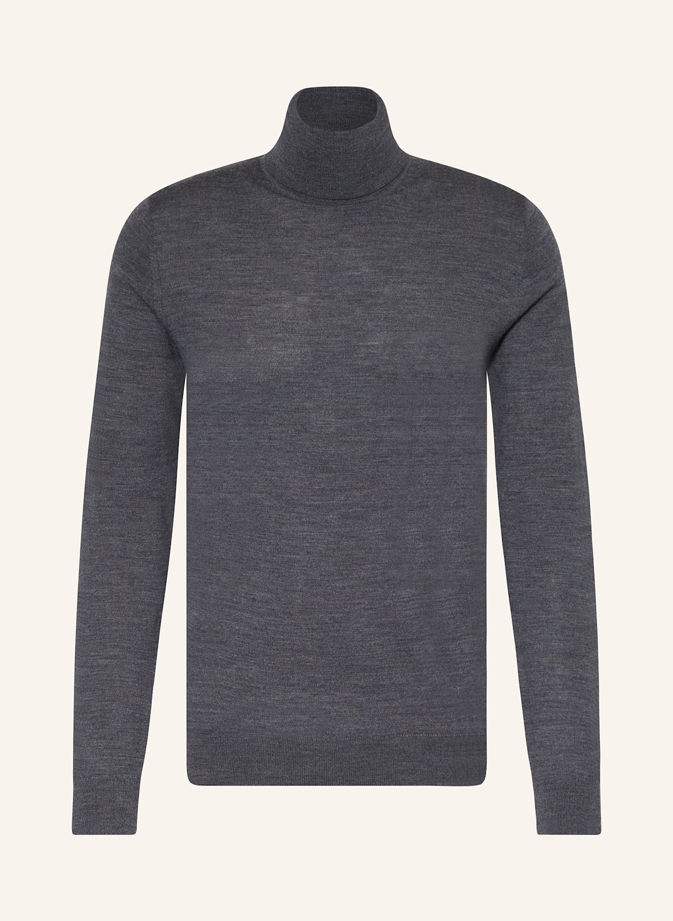 REISS Rollkragenpullover CAINE aus Merinowolle: GRAU