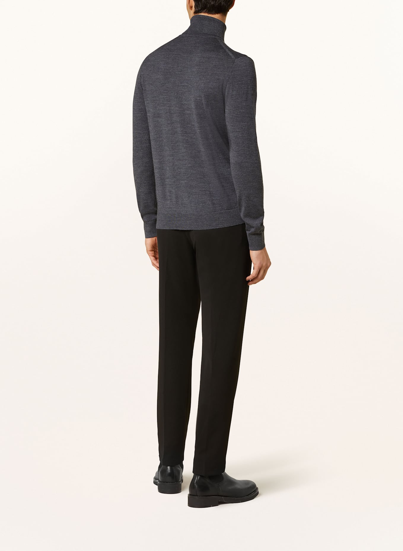 REISS Rollkragenpullover CAINE aus Merinowolle: GRAU