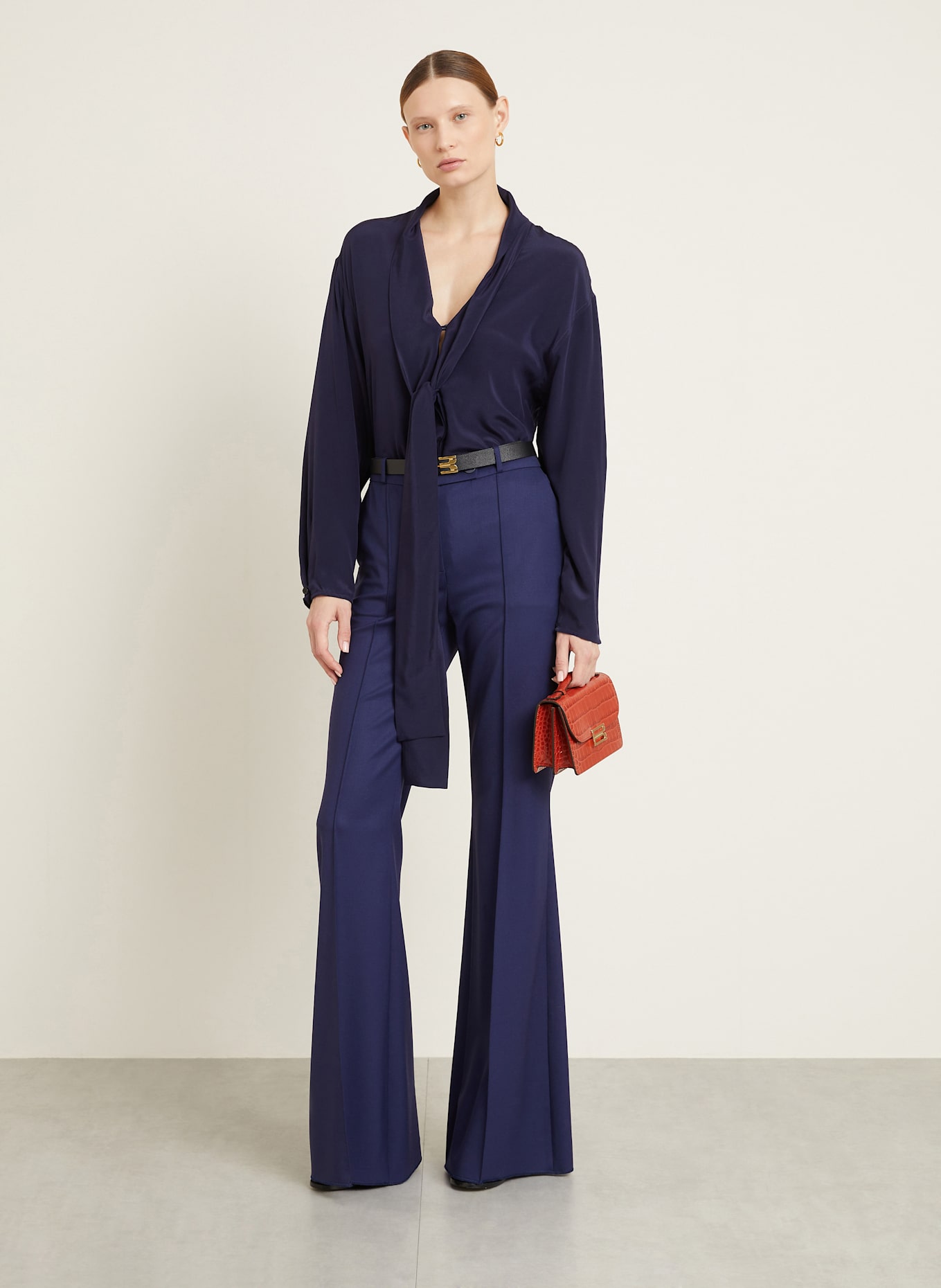 VICTORIA BECKHAM Torba na ramię DORIAN MINI: CIEMNOCZERWONY