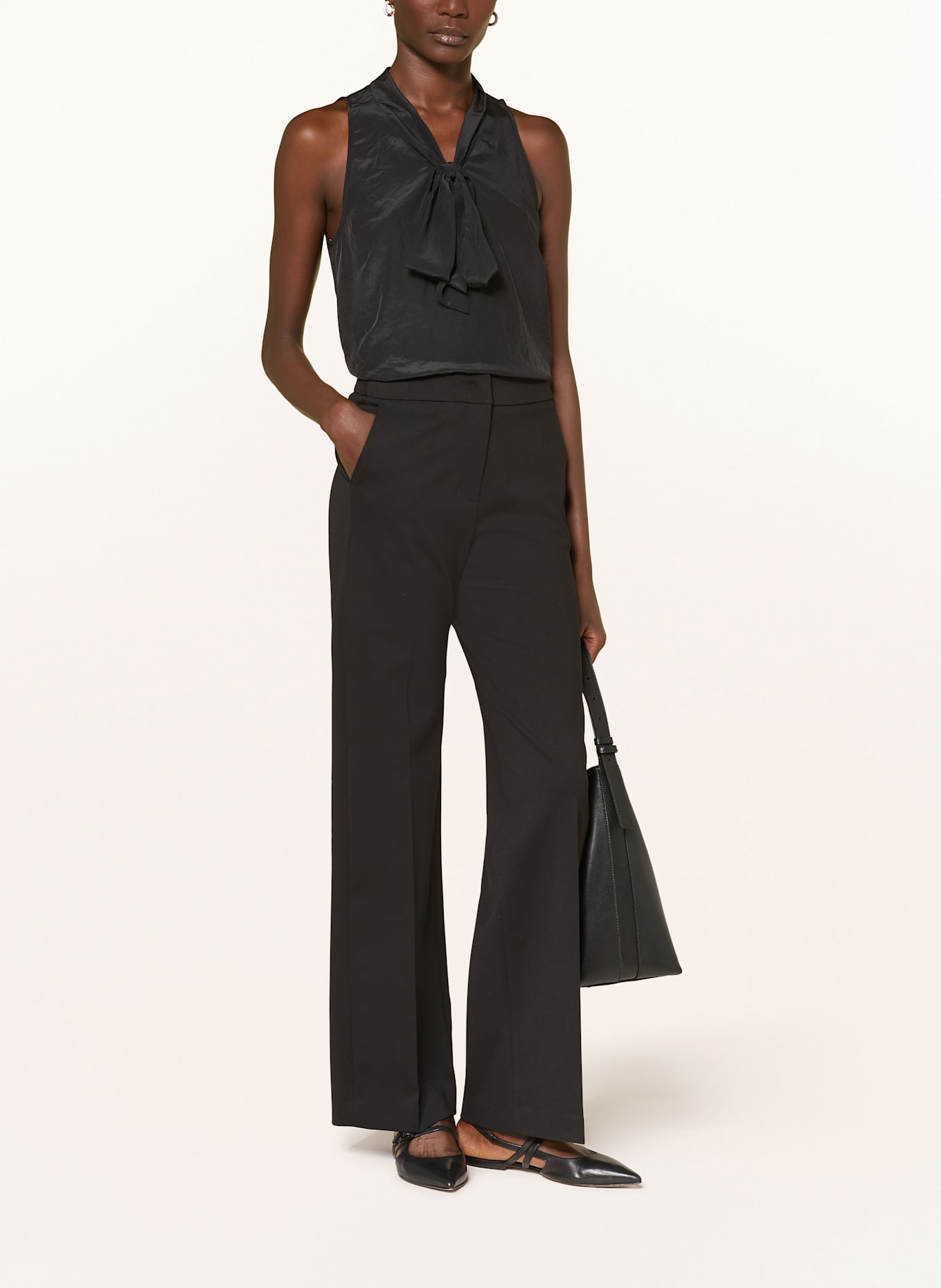 LUISA CERANO Wide leg trousers, Color: BLACK (Image 2)