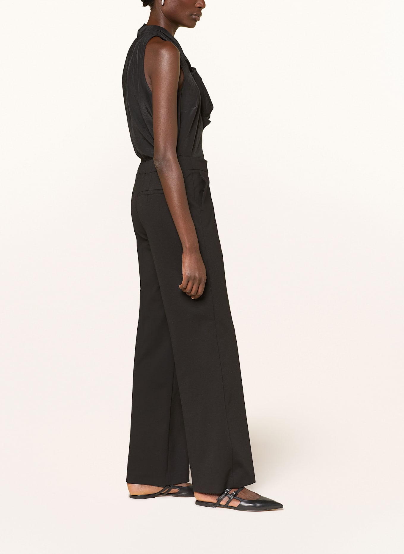 LUISA CERANO Wide leg trousers, Color: BLACK (Image 4)