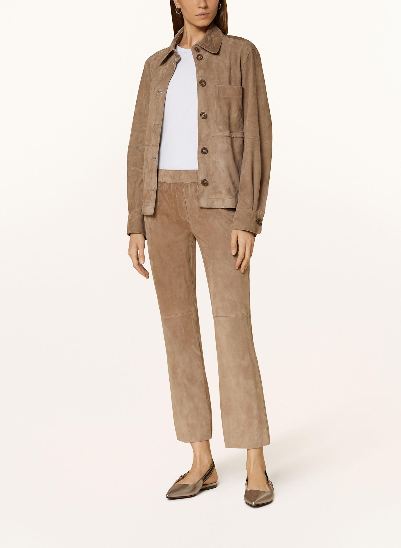 LUISA CERANO Lederhose, Farbe: HELLBRAUN (Bild 2)