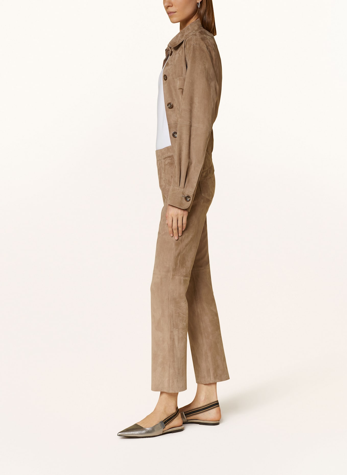 LUISA CERANO Lederhose, Farbe: HELLBRAUN (Bild 4)