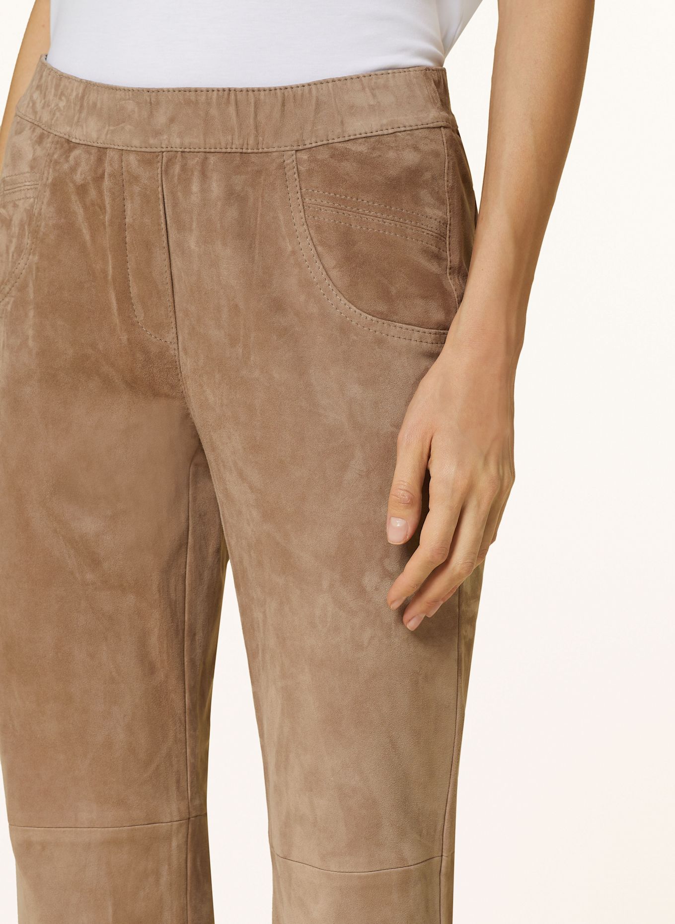 LUISA CERANO Lederhose, Farbe: HELLBRAUN (Bild 5)