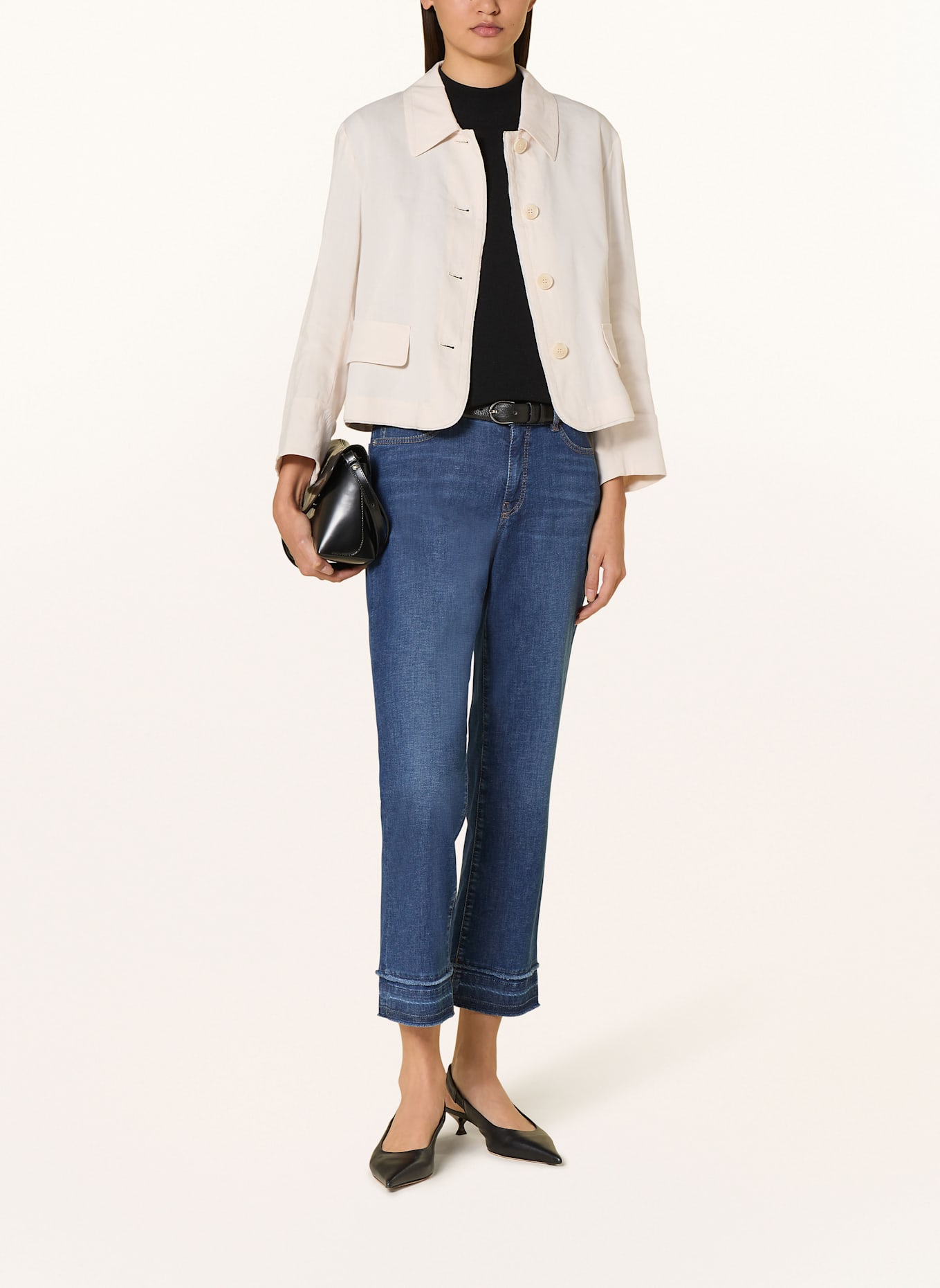 MARC CAIN Kastenjacke mit Leinen: 153 Magnolia