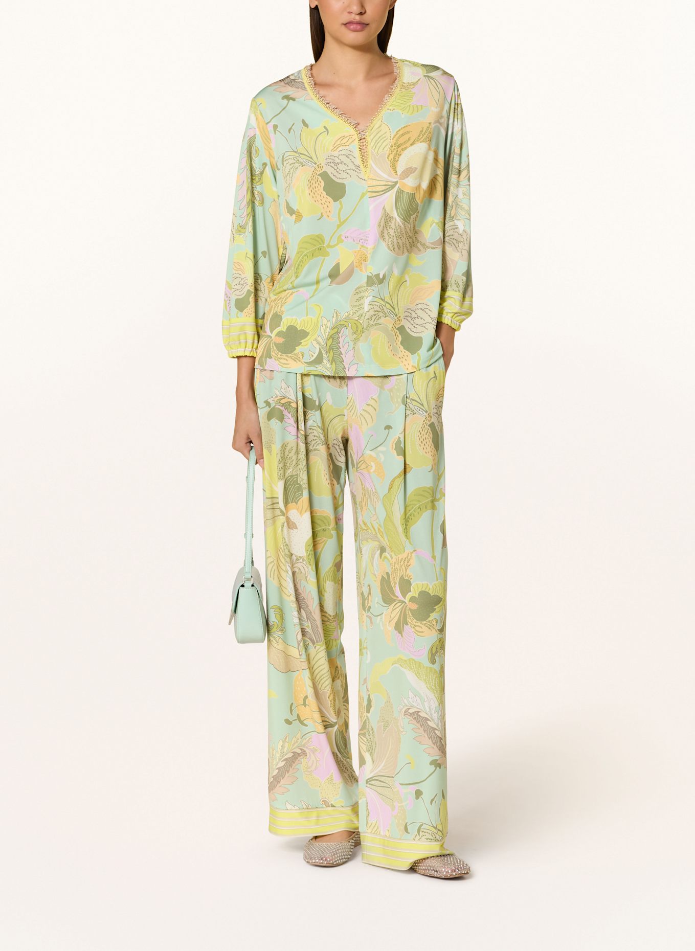 MARC CAIN Marlene kalhoty z žerzeje: 423 soft limeade