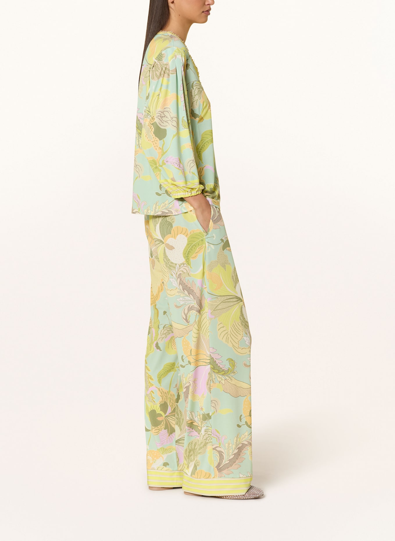 MARC CAIN Marlene kalhoty z žerzeje: 423 soft limeade