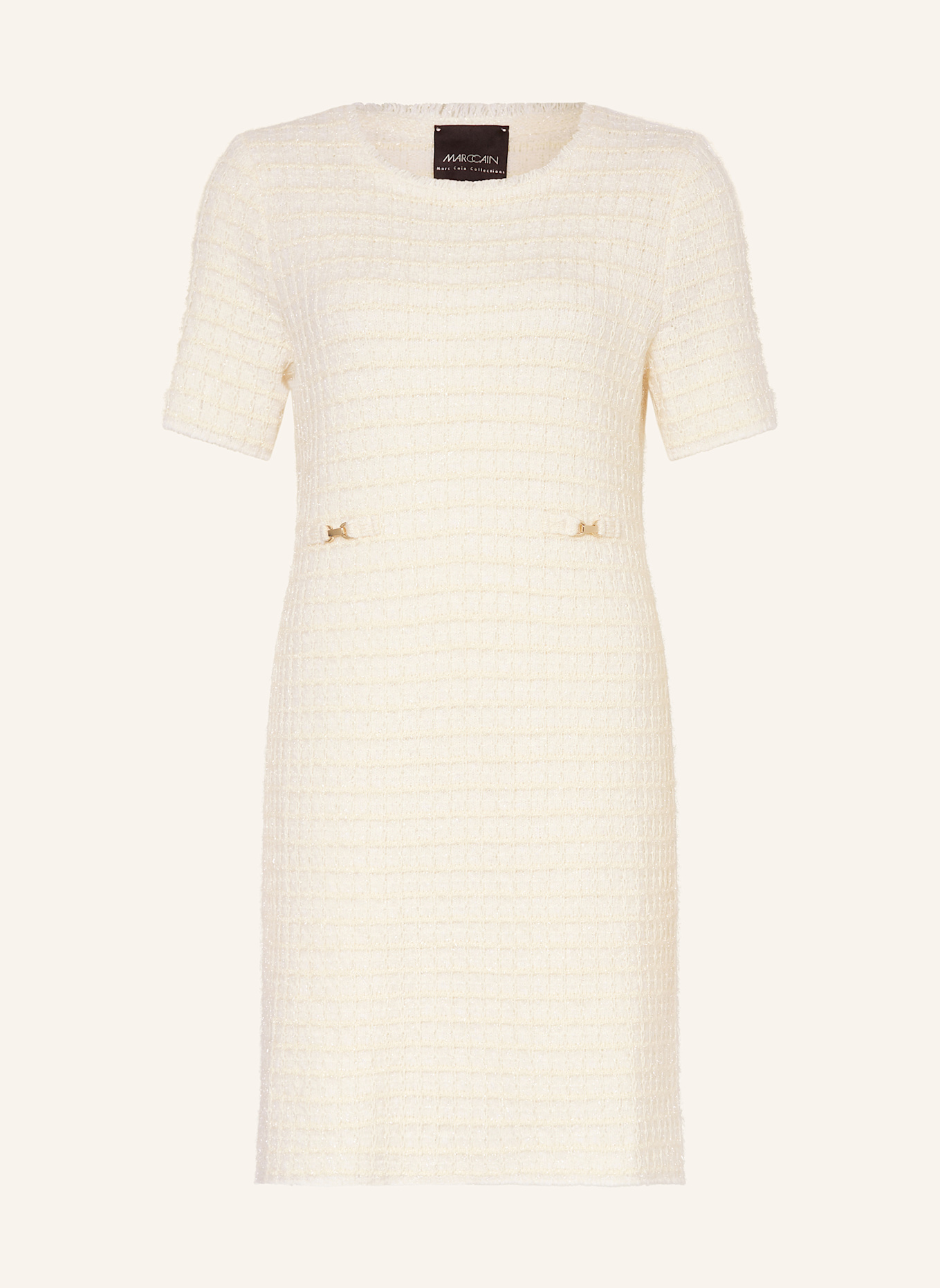 MARC CAIN Knit dress: 112 bright ecru