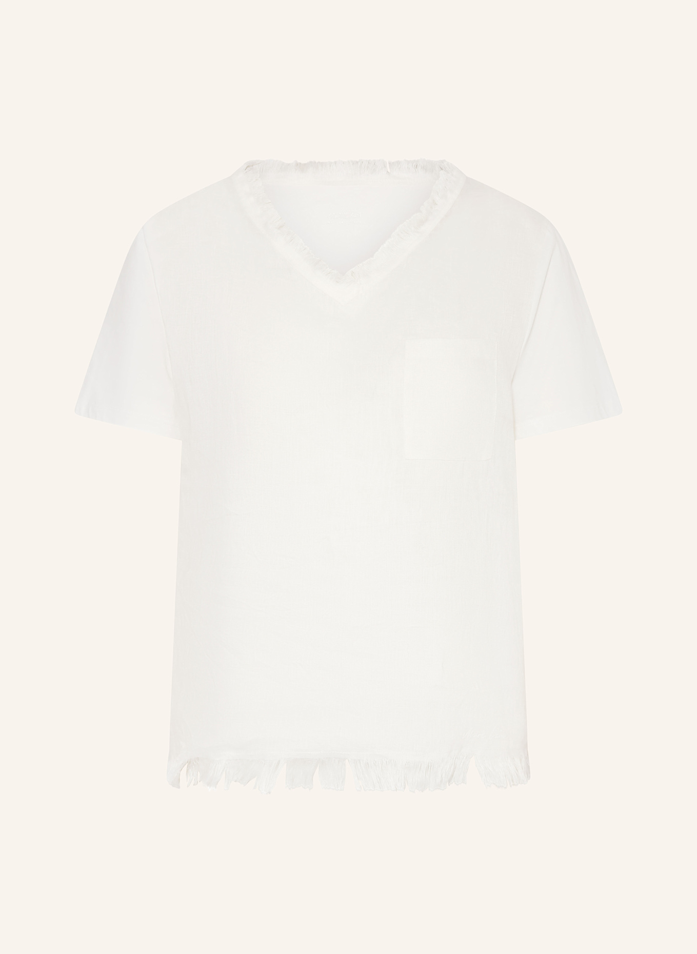 MARC CAIN Shirt blouse in mixed materials with linen: 110 off