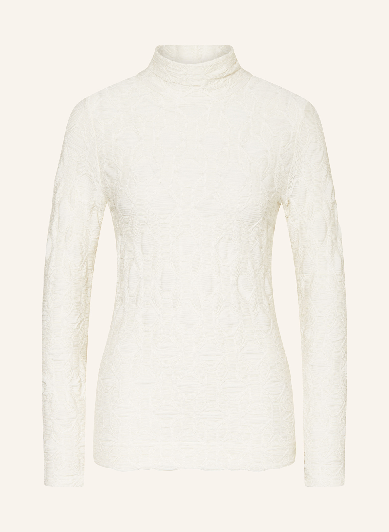 MARC CAIN Long sleeve shirt: 112 bright ecru