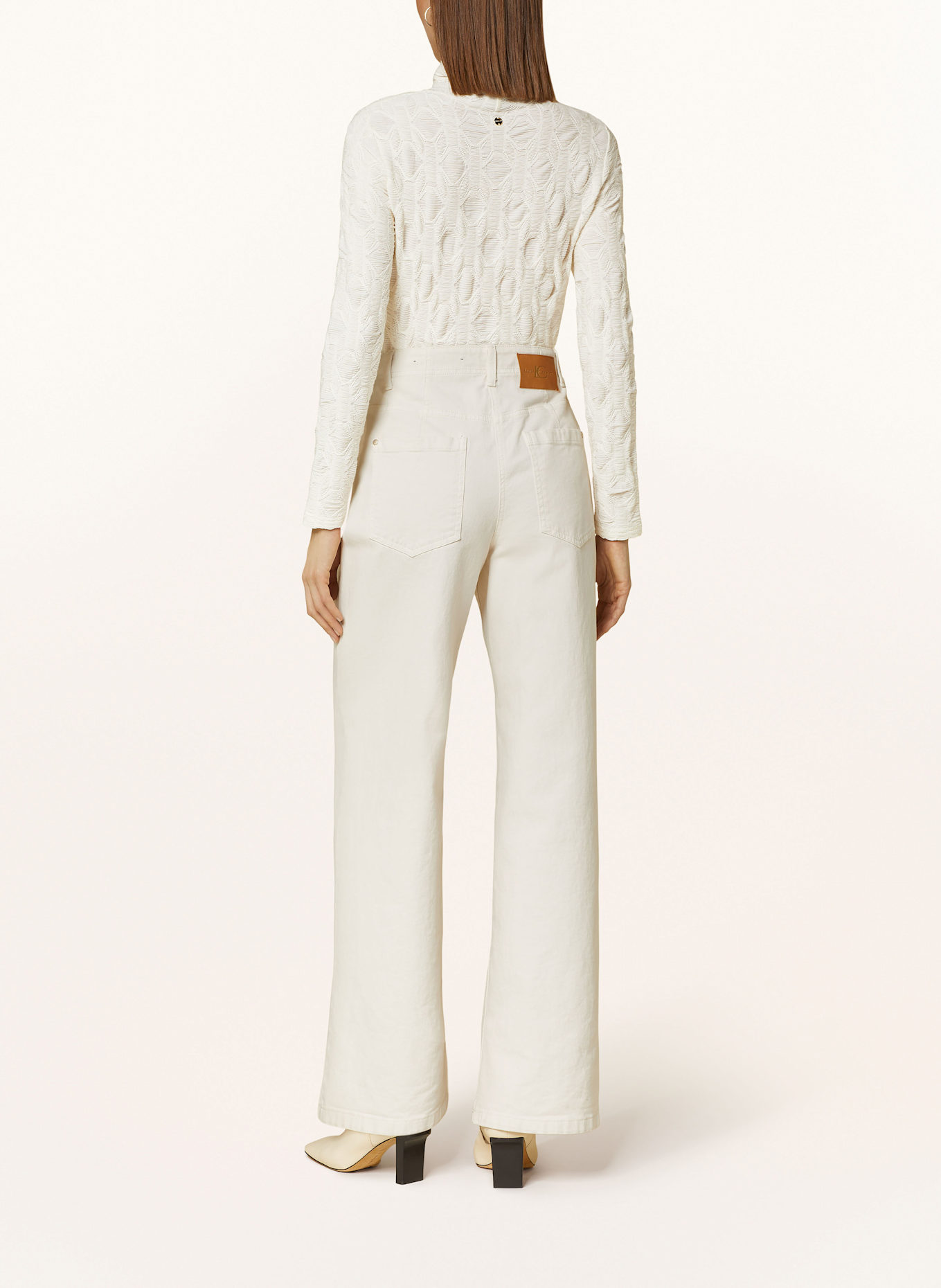 MARC CAIN Long sleeve shirt: 112 bright ecru