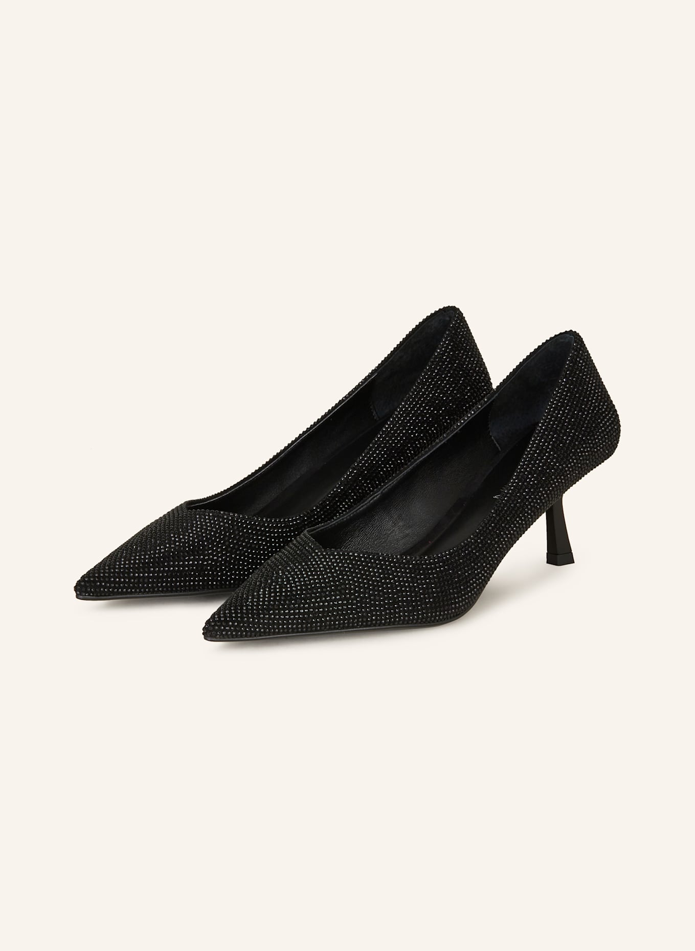 MARC CAIN Pumps with decorative gems: BLACK