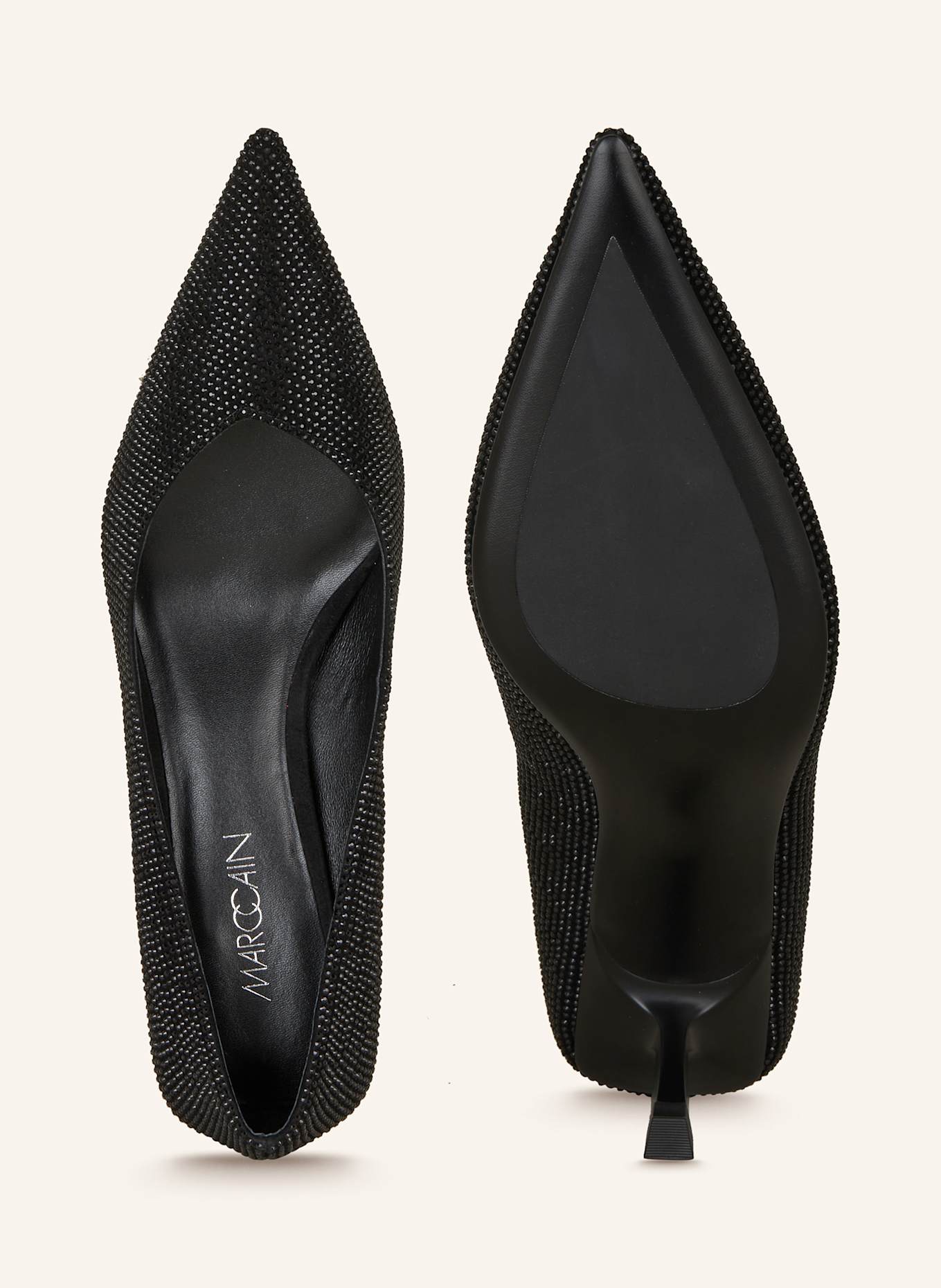 MARC CAIN Pumps with decorative gems: BLACK