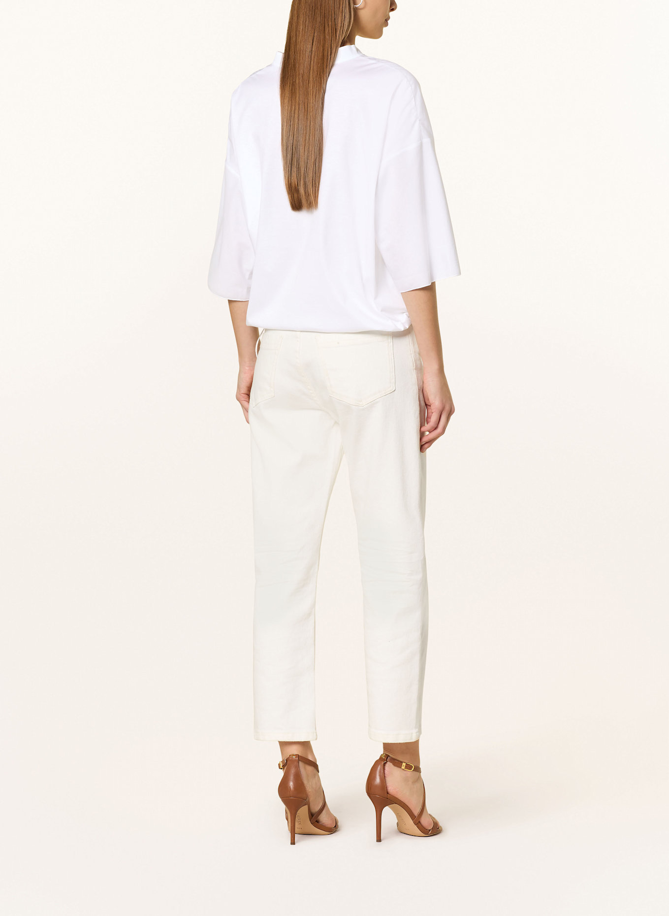 MARC CAIN Shirt blouse with 3/4 sleeves: 100 WHITE
