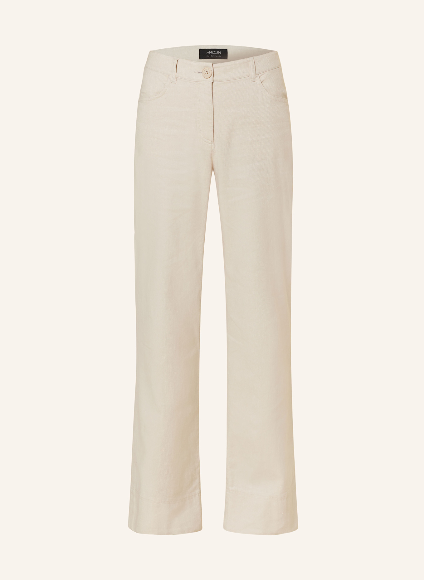 MARC CAIN Marlenehose mit Leinen: 183 soft stone