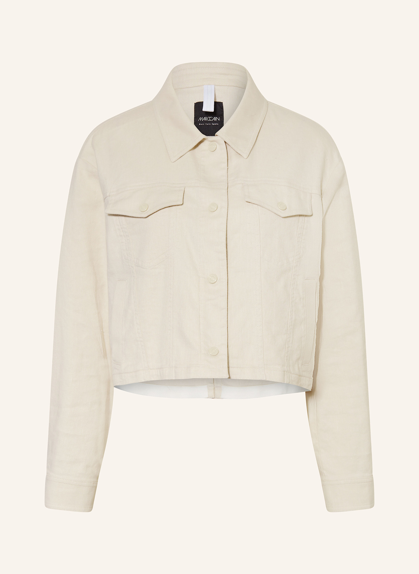 MARC CAIN Kastenjacke mit Leinen: 183 soft stone