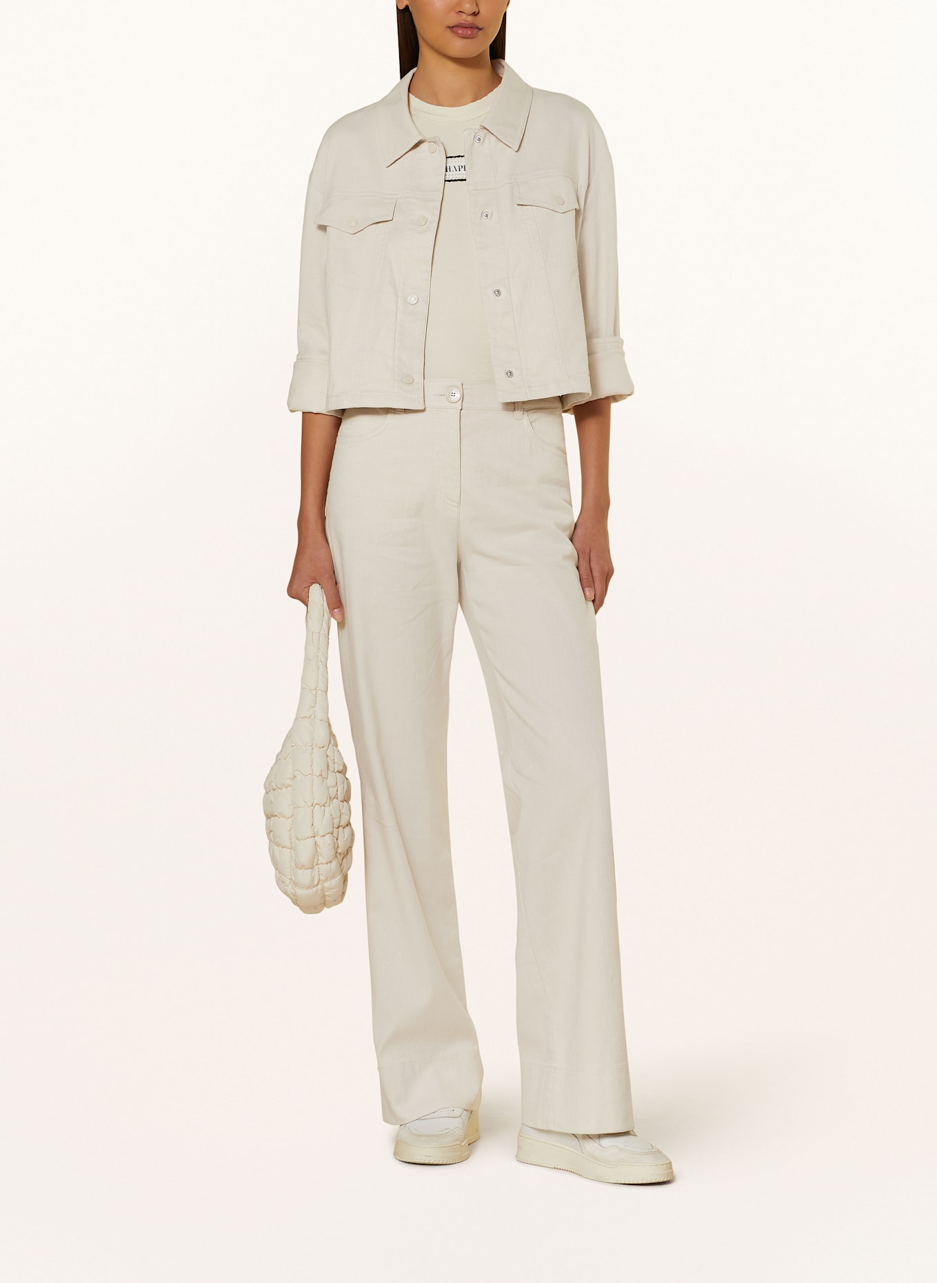 MARC CAIN Kastenjacke mit Leinen: 183 soft stone