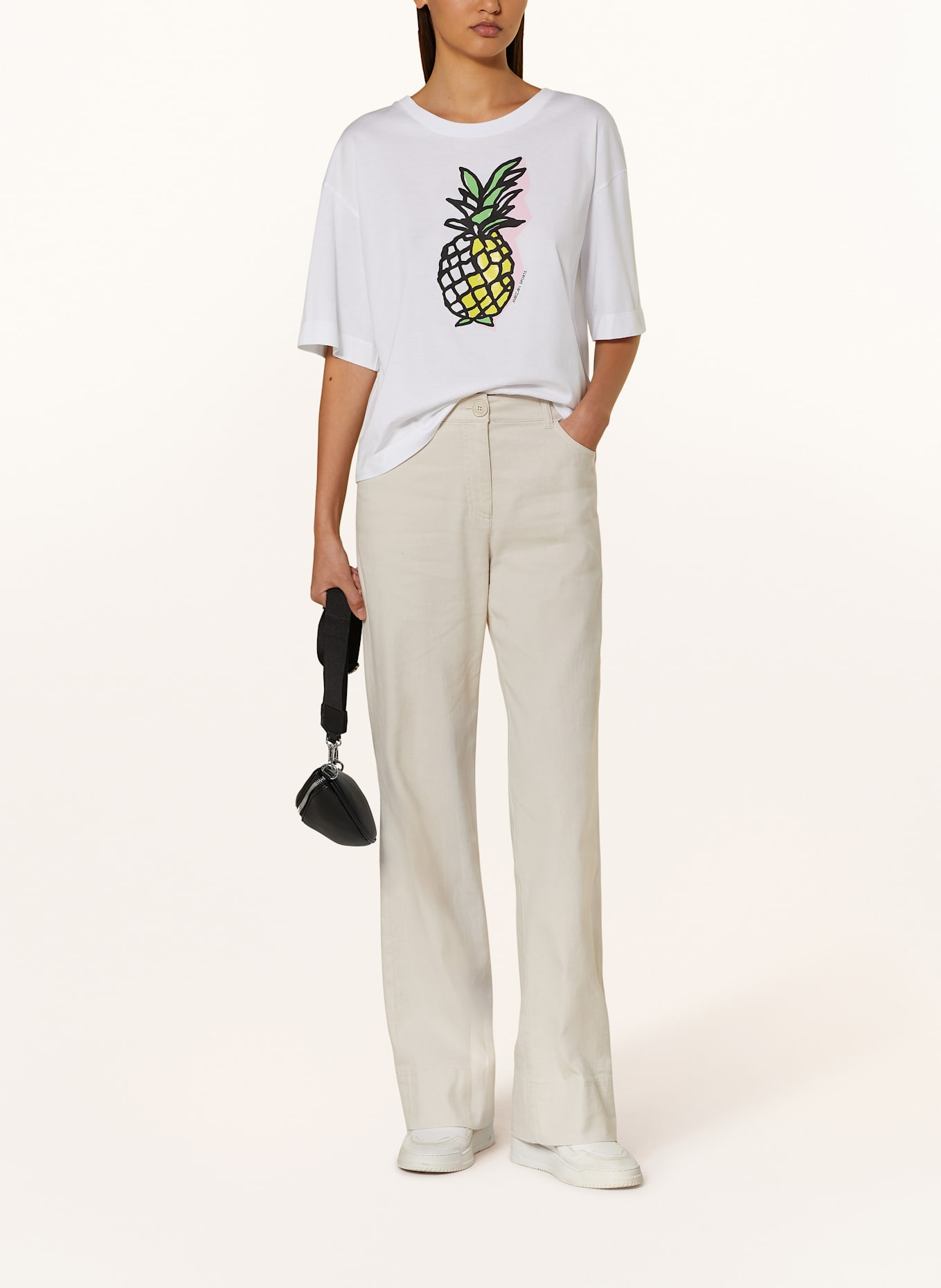 MARC CAIN Tričko: 100 WHITE