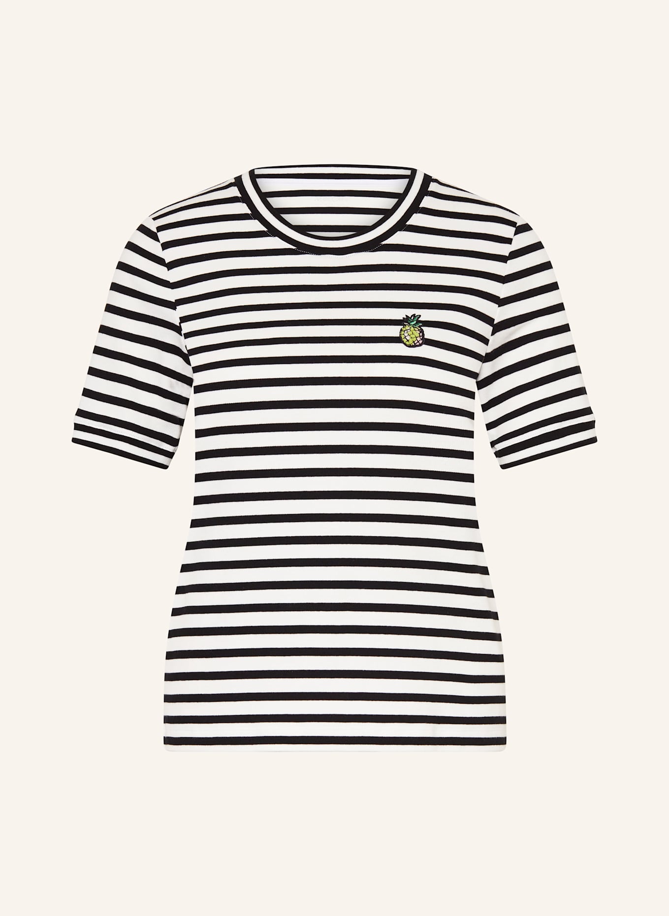 MARC CAIN Tričko: 190 white and black