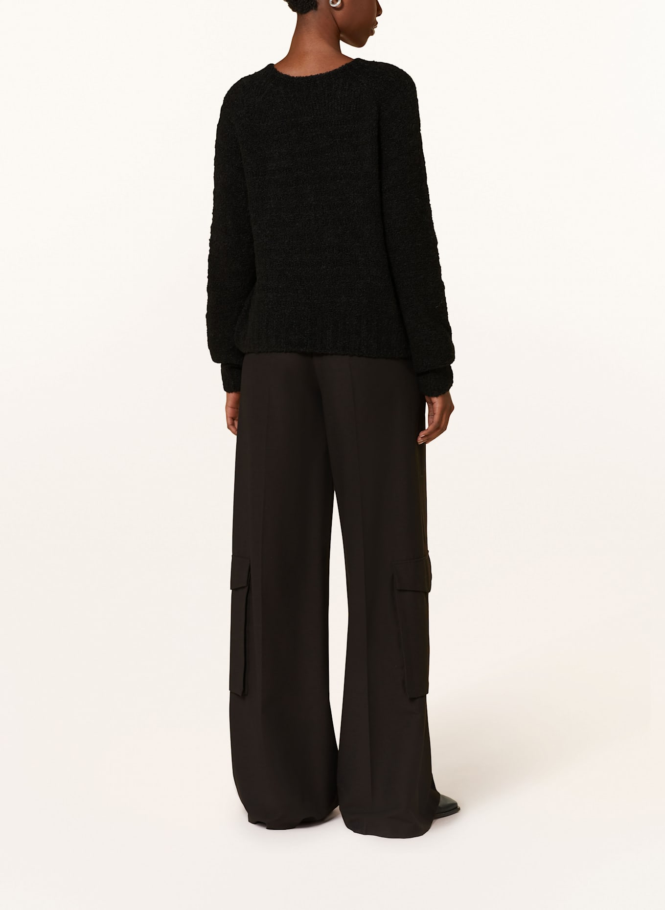 MARC CAIN Sweater with alpaca: BLACK