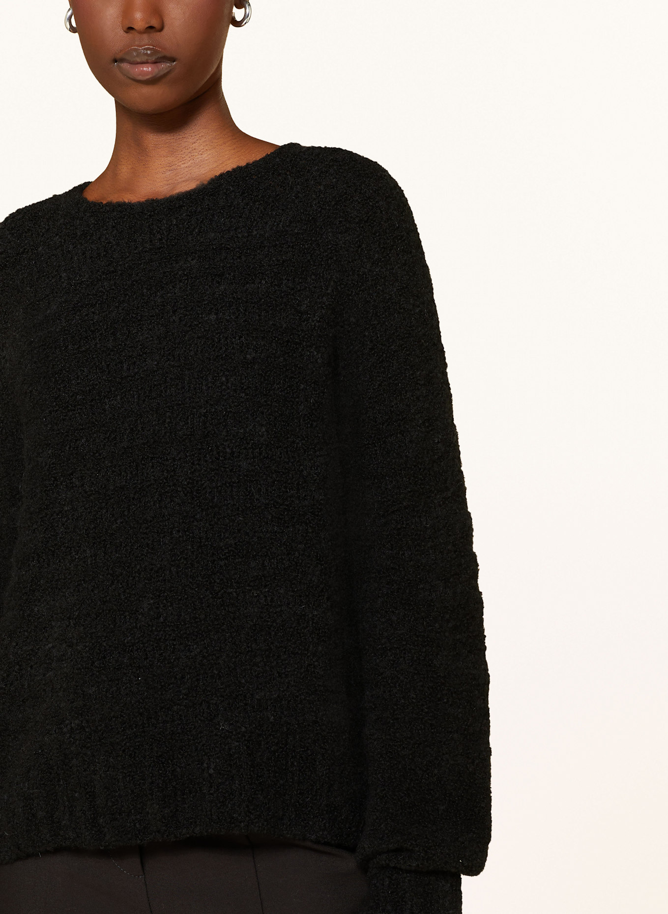 MARC CAIN Sweater with alpaca: BLACK