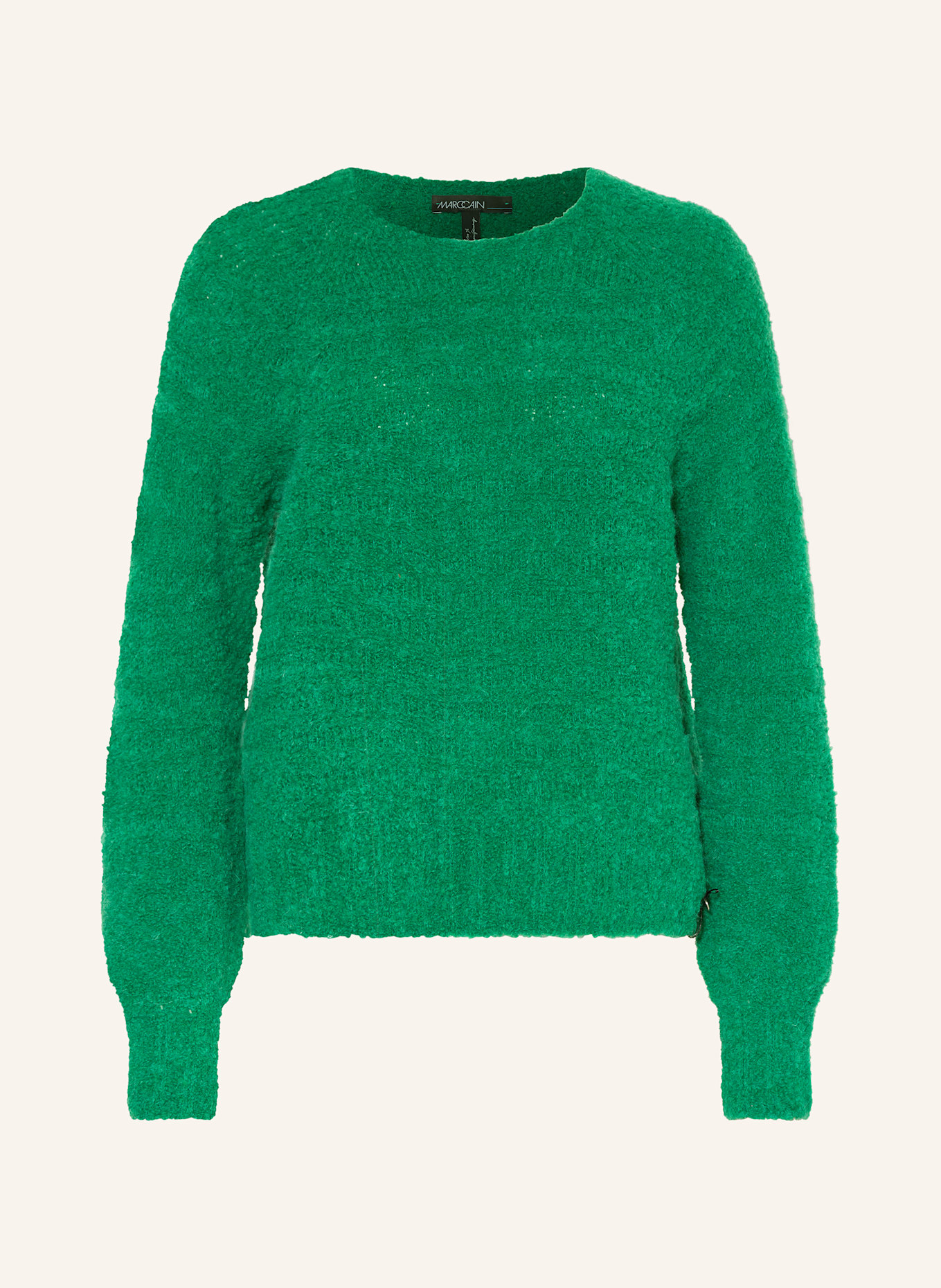 MARC CAIN Svetr s alpakou: TMAVĚ ZELENÁ