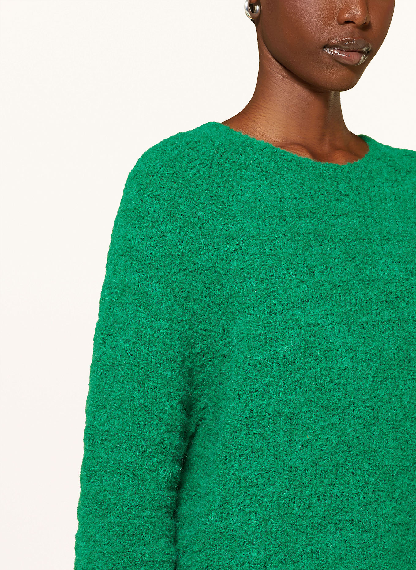 MARC CAIN Svetr s alpakou: TMAVĚ ZELENÁ