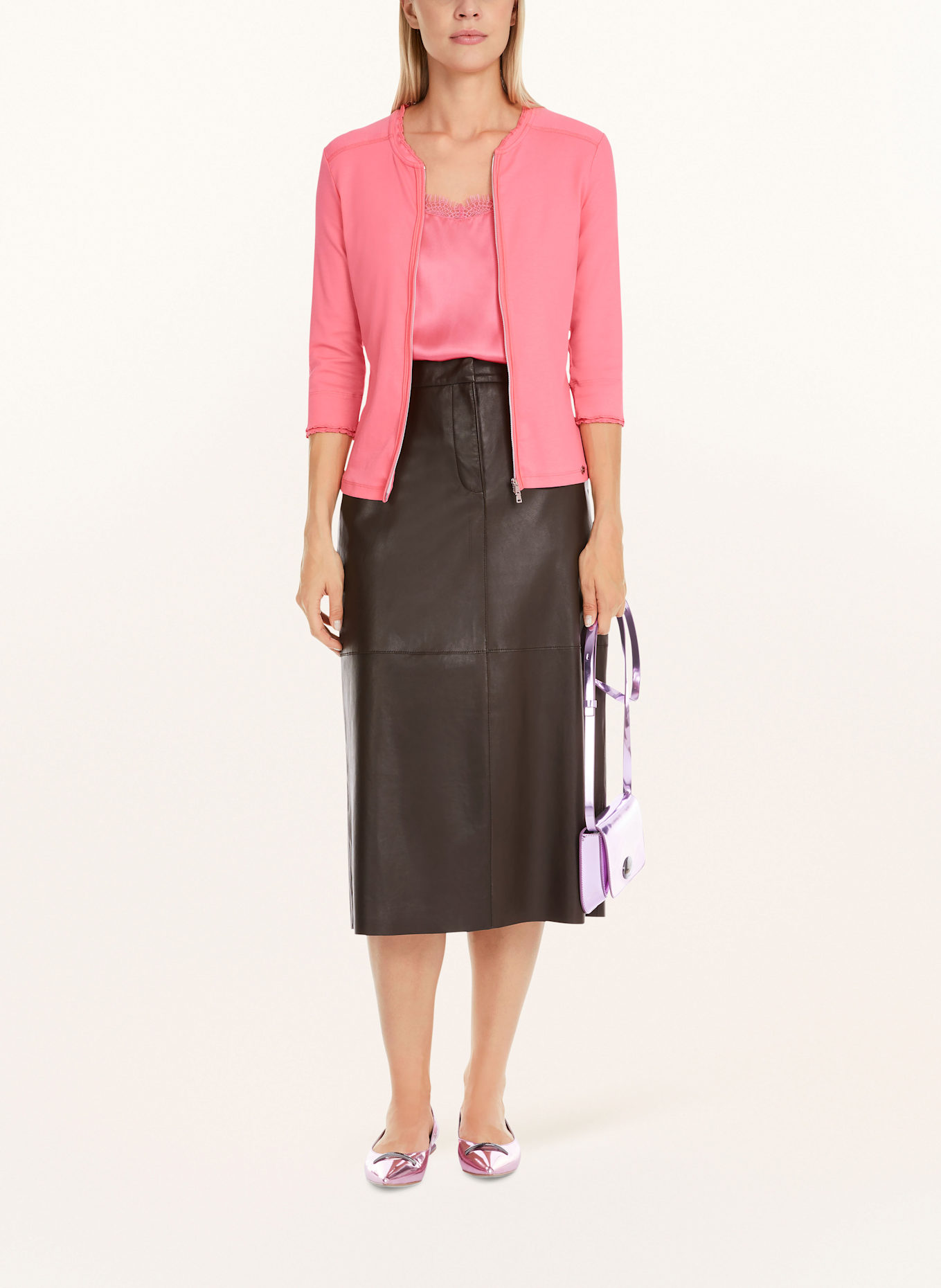 MARC CAIN Jersey jacket: SALMON