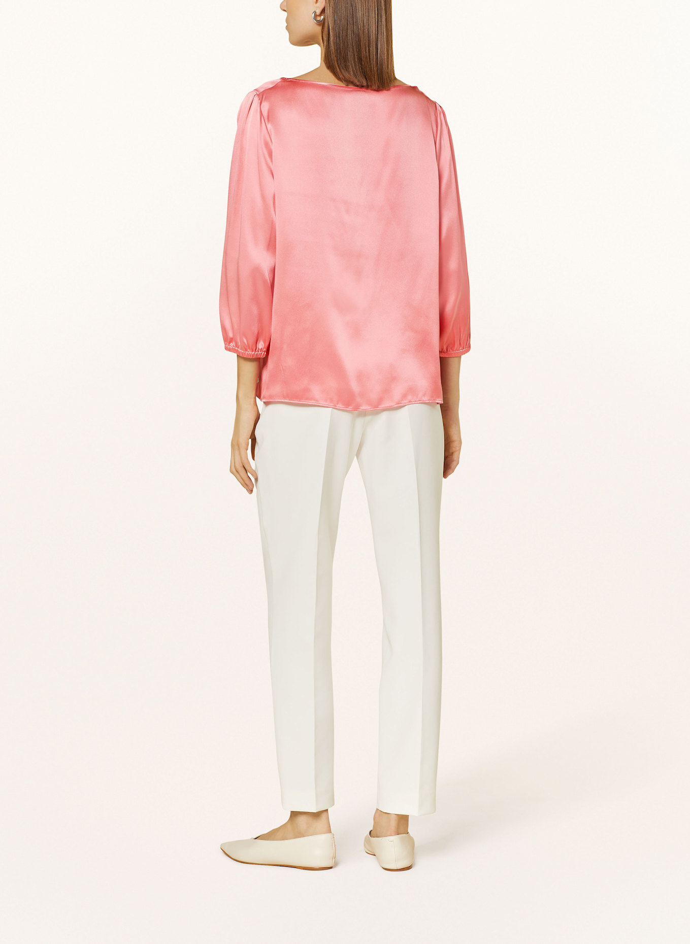 MARC CAIN Shirt blouse in silk: PINK