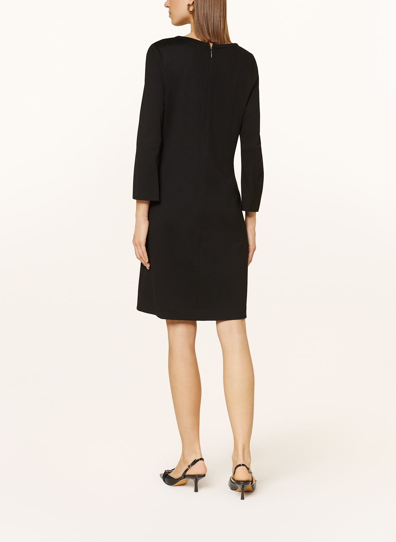 MARC CAIN Jerseykleid mit 3/4-Arm: SCHWARZ