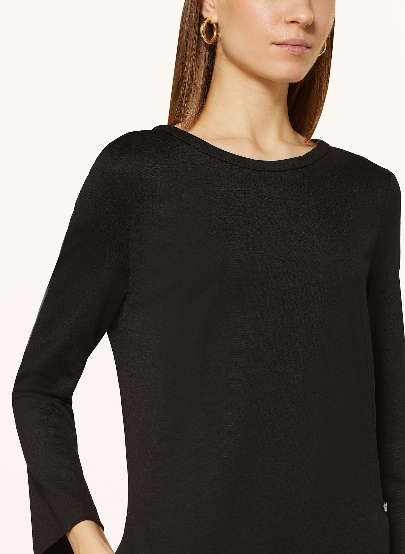 MARC CAIN Jerseykleid mit 3/4-Arm: SCHWARZ