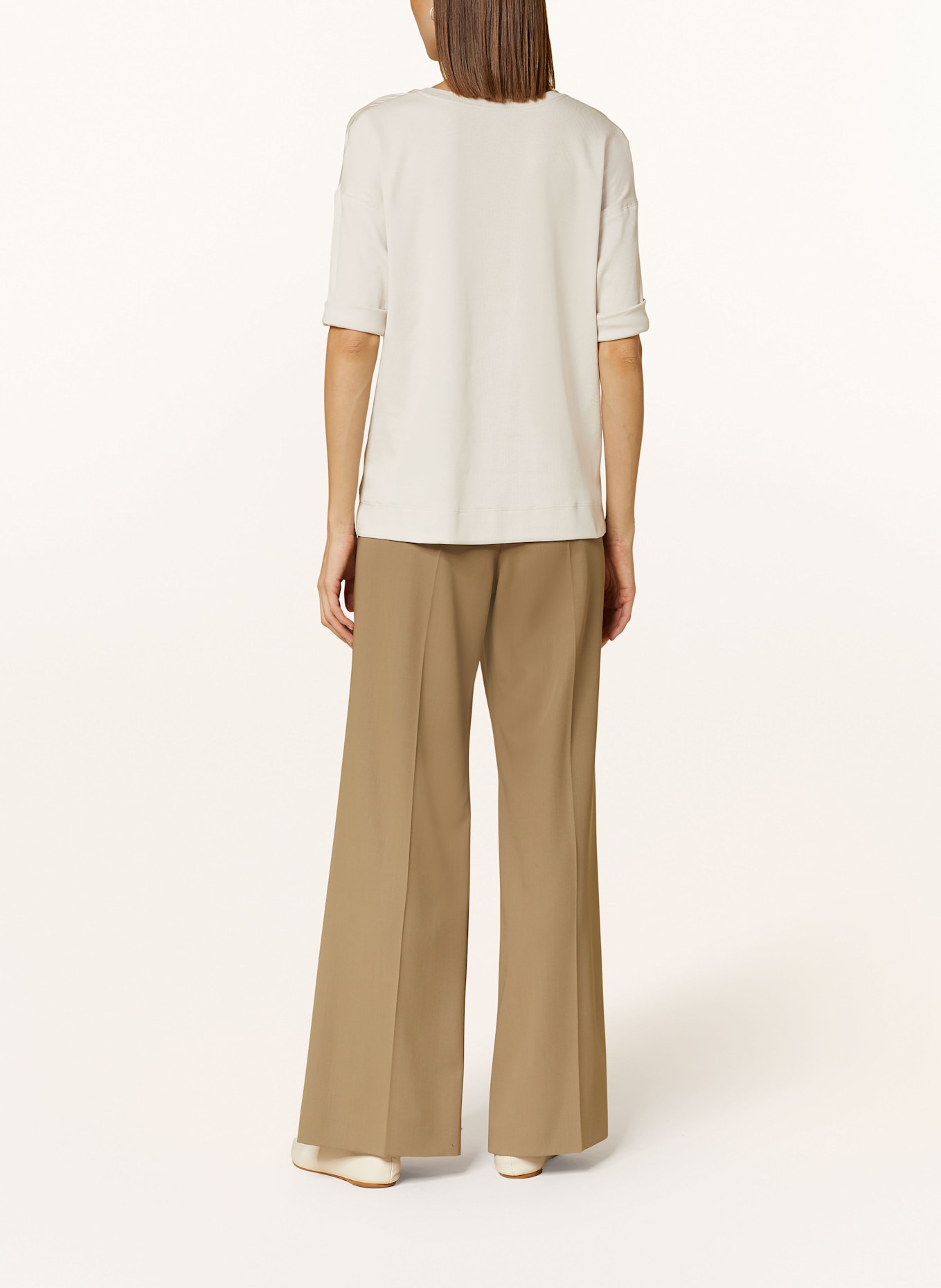 MARC CAIN Blusenshirt im Materialmix mit 3/4-Arm: 182 smoke