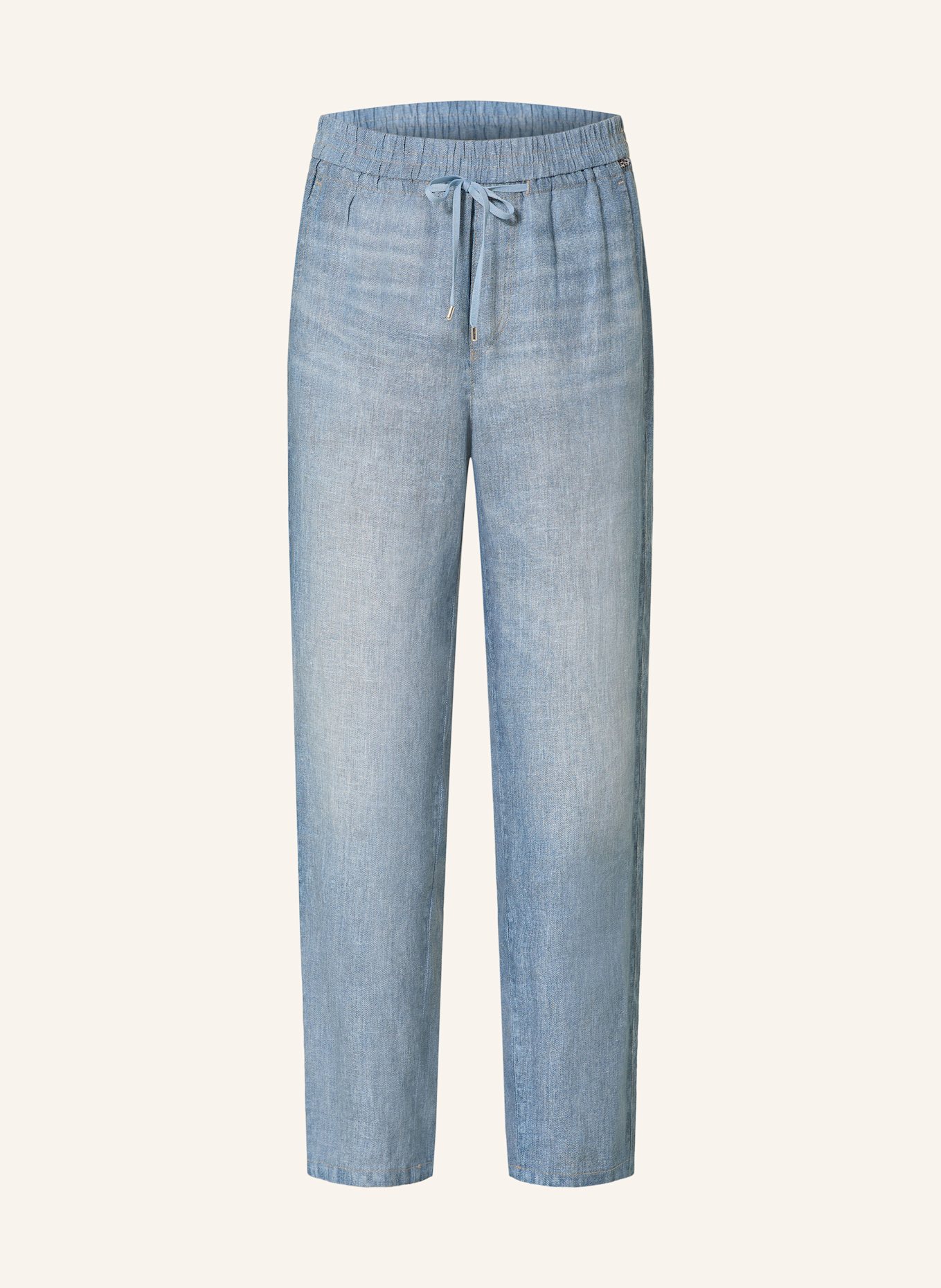 MARC CAIN Lněné kalhoty RHODOS: 352 vintage blue