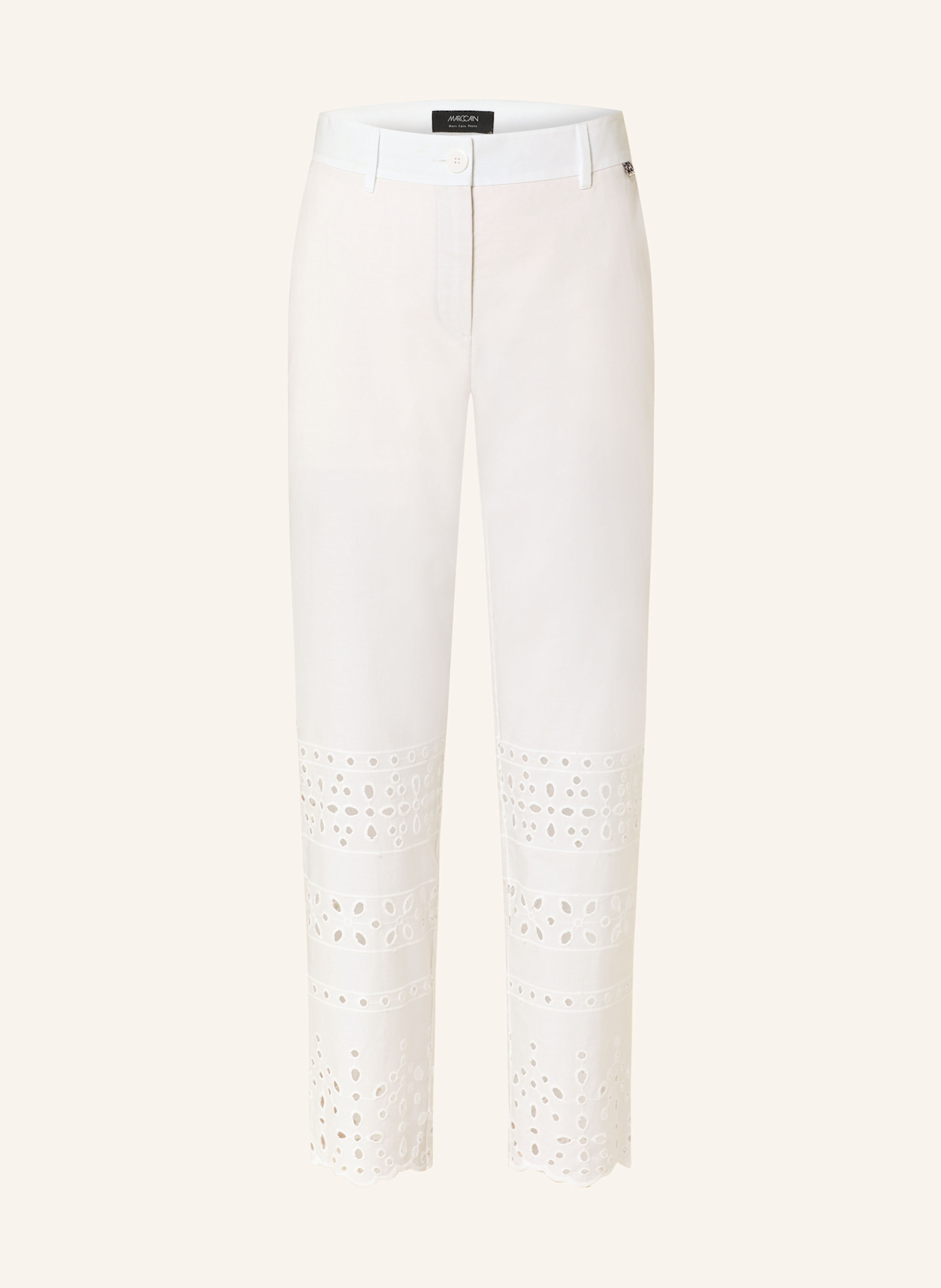 MARC CAIN Hose FRANCA mit Lochspitze: 100 WHITE