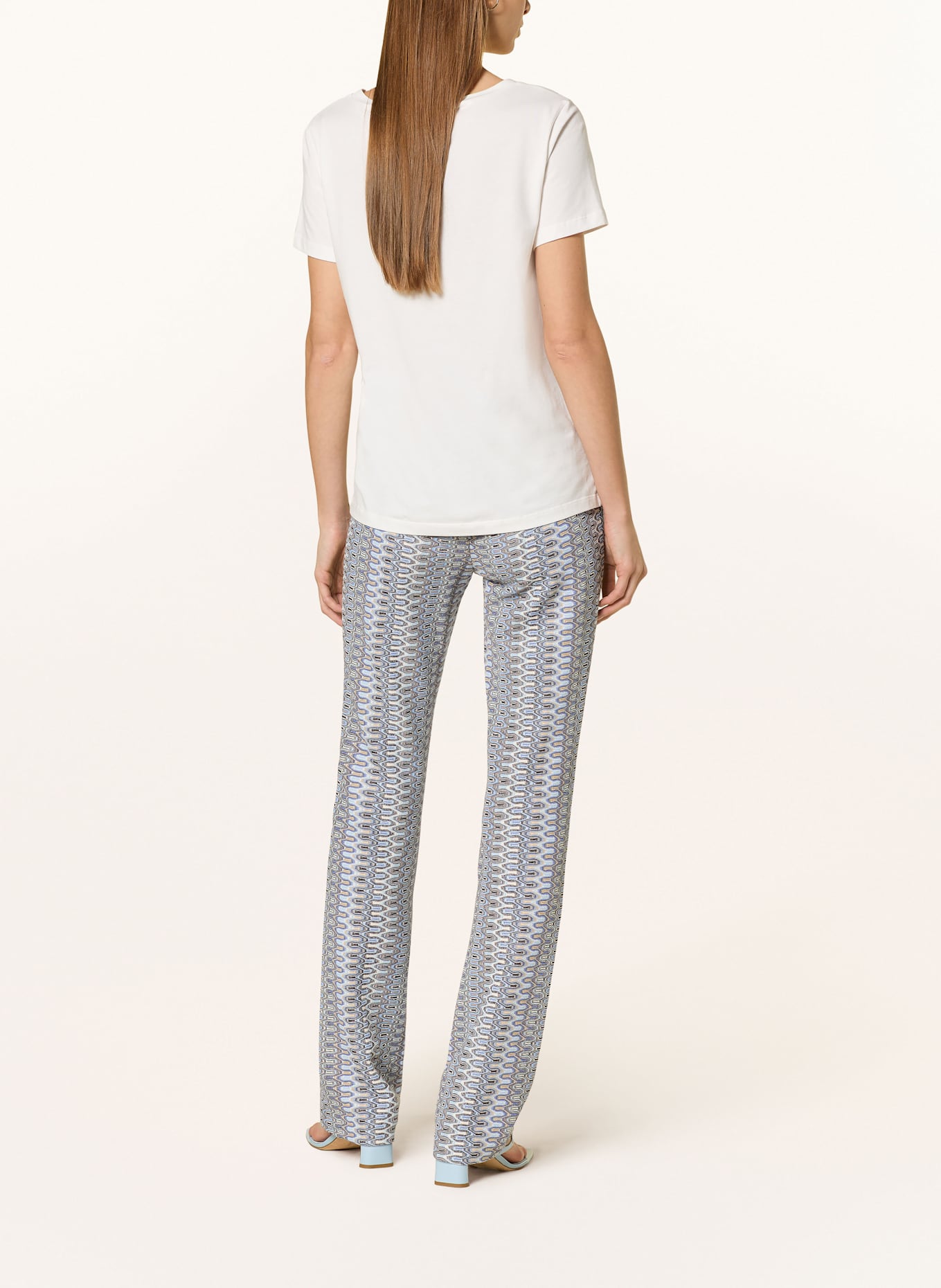 MARC CAIN Jacquard-Hose FREDERICA mit Glitzergarn: 361 new skydiver