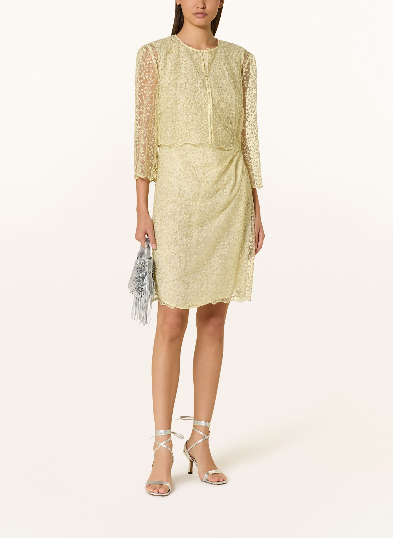 MARC CAIN Bolero mit Glitzergarn: 405 bright vanilla