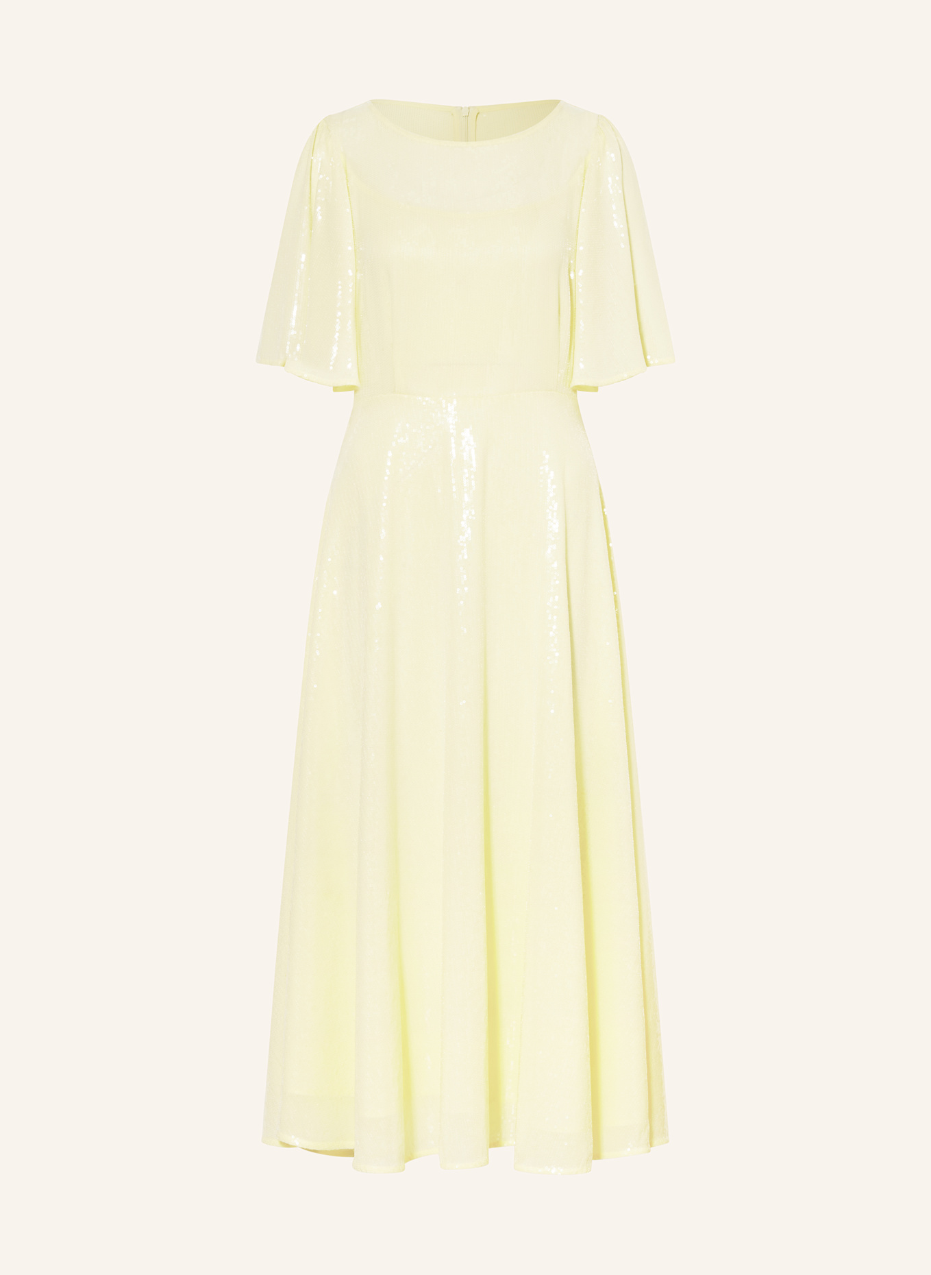 MARC CAIN Cocktailkleid mit Pailletten: 405 bright vanilla