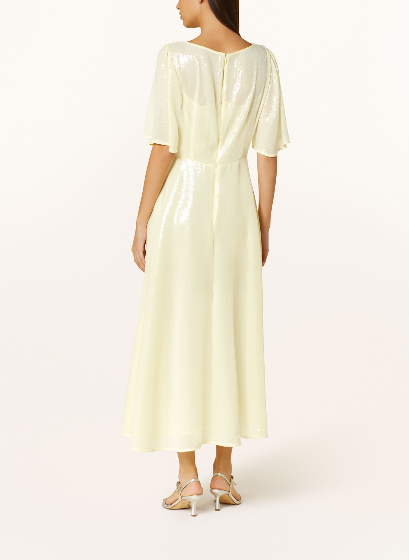 MARC CAIN Cocktailkleid mit Pailletten: 405 bright vanilla