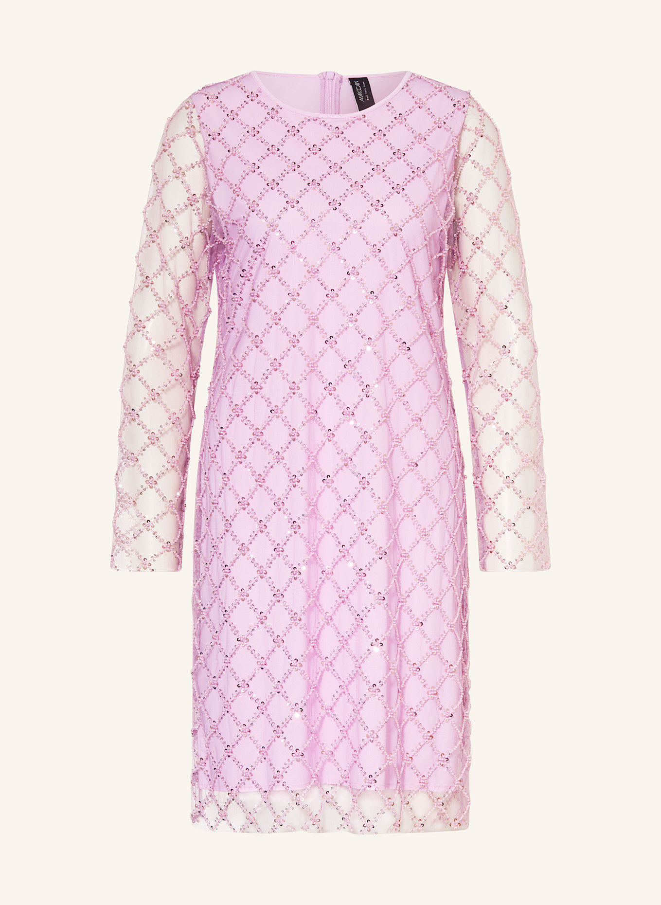 MARC CAIN Cocktailkleid aus Mesh: 707 deep lavender