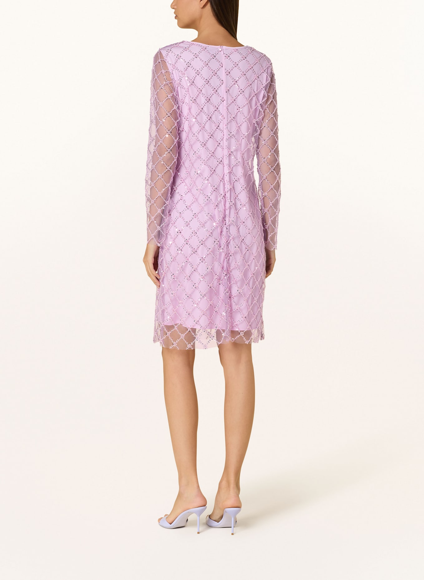 MARC CAIN Cocktailkleid aus Mesh: 707 deep lavender