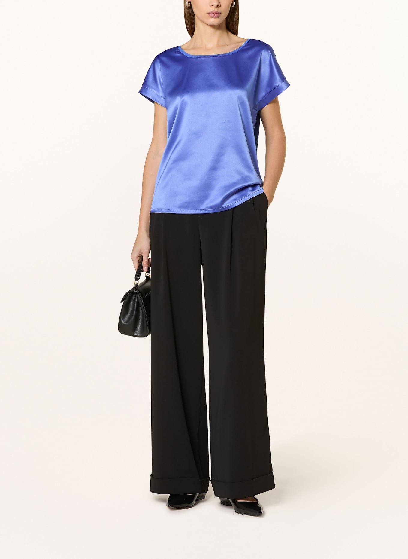 JOOP! Blusenshirt TAILA im Materialmix: BLAU