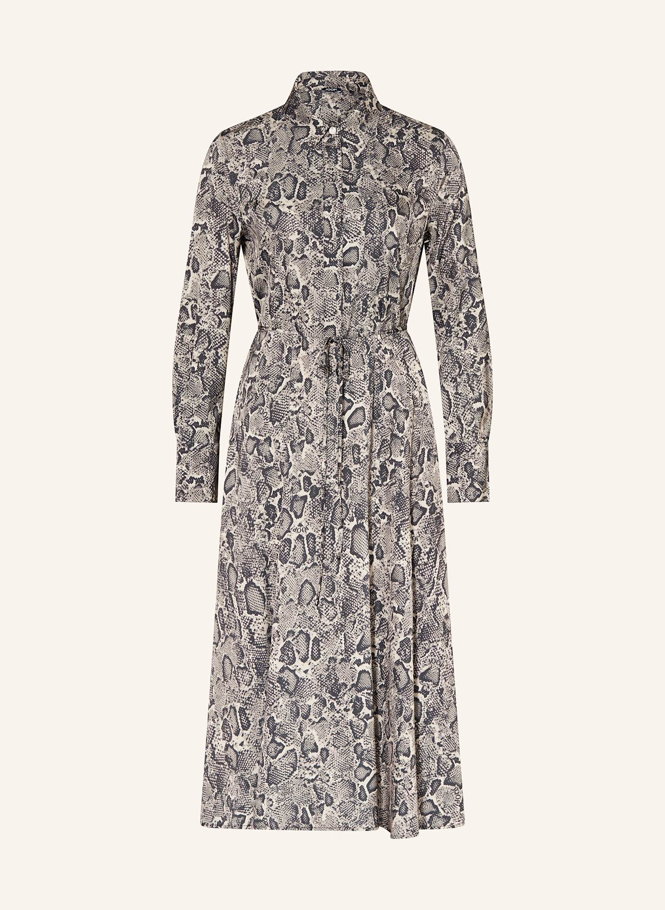 JOOP! Hemdblusenkleid DARLINA: BEIGE/ SCHWARZ/ HELLBRAUN